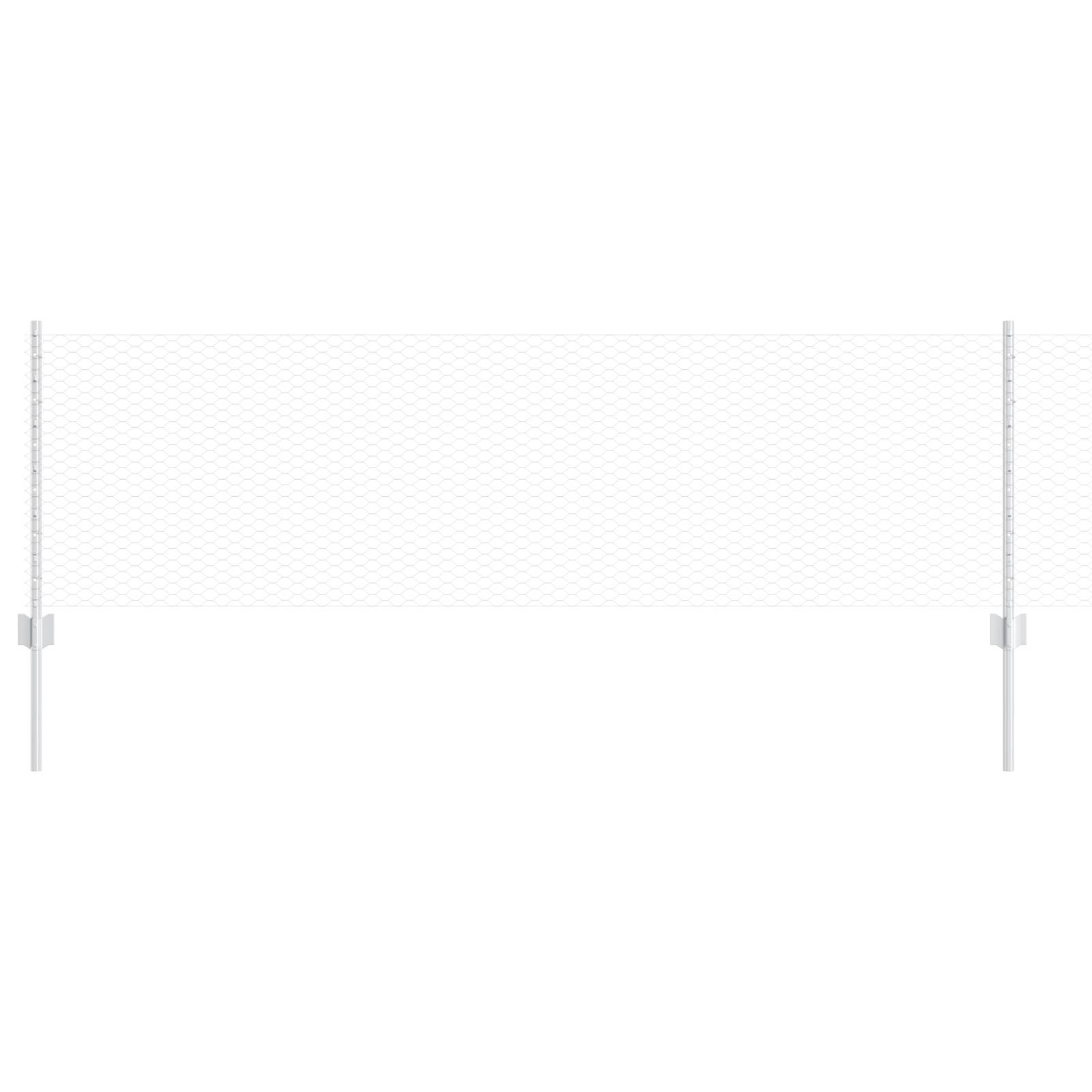 vidaXL Zaunpfosten 11 Stück U-Kanal 60 cm verzinkter Stahl