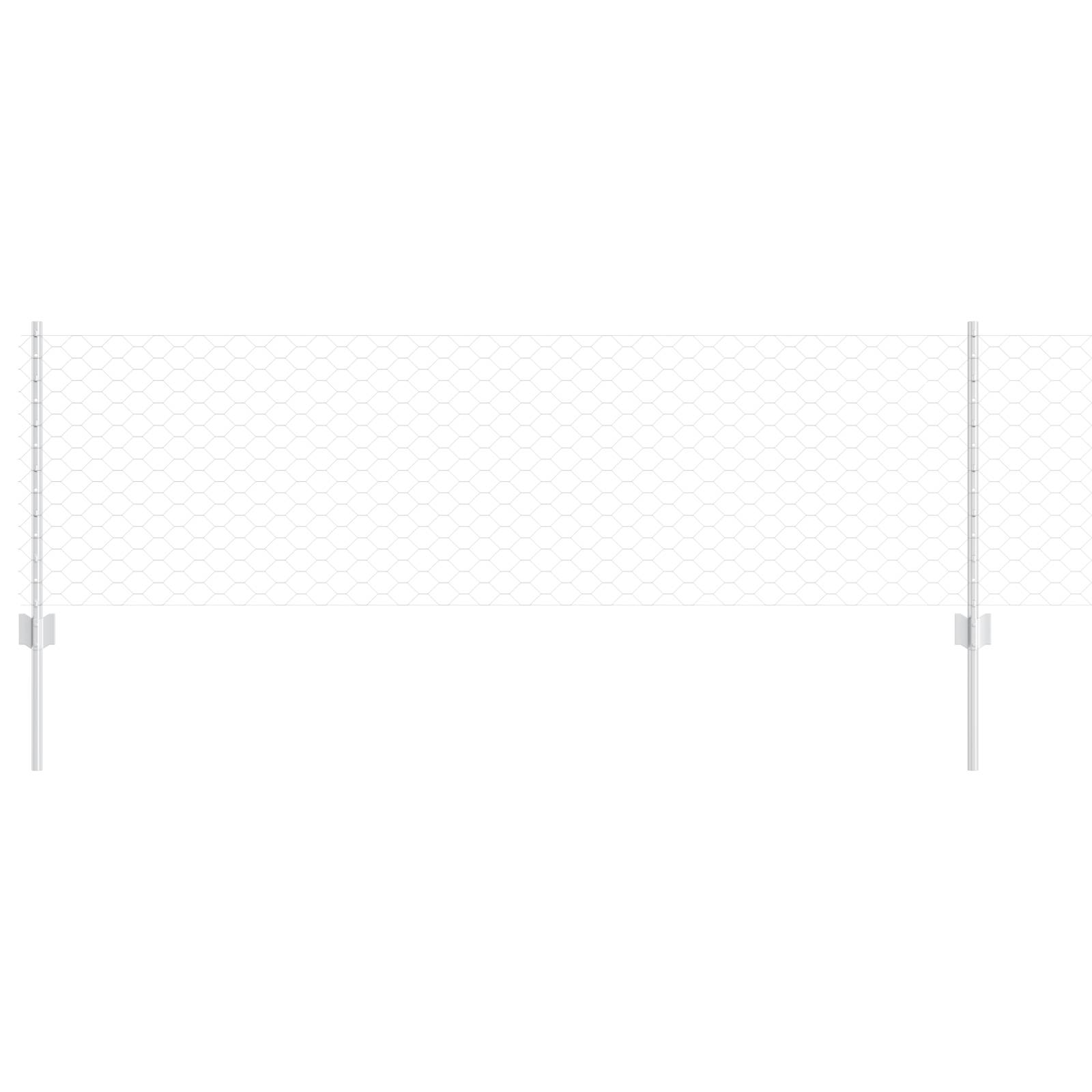 vidaXL Zaunpfosten 11 Stück U-Kanal 60 cm verzinkter Stahl