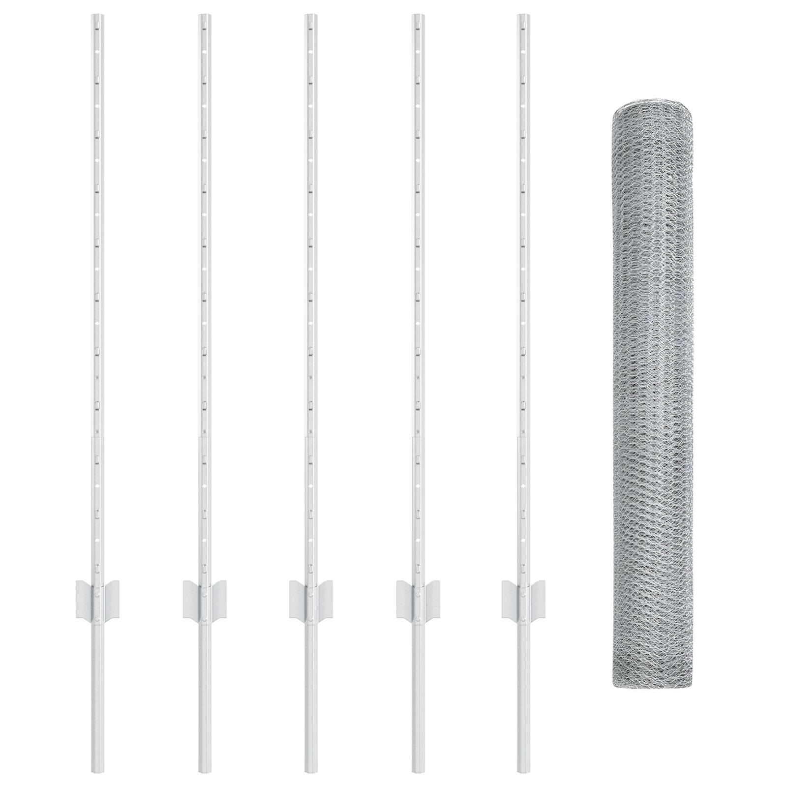 vidaXL Zaunpfosten 10 Stück U-Kanal 100 cm Verzinkter Stahl