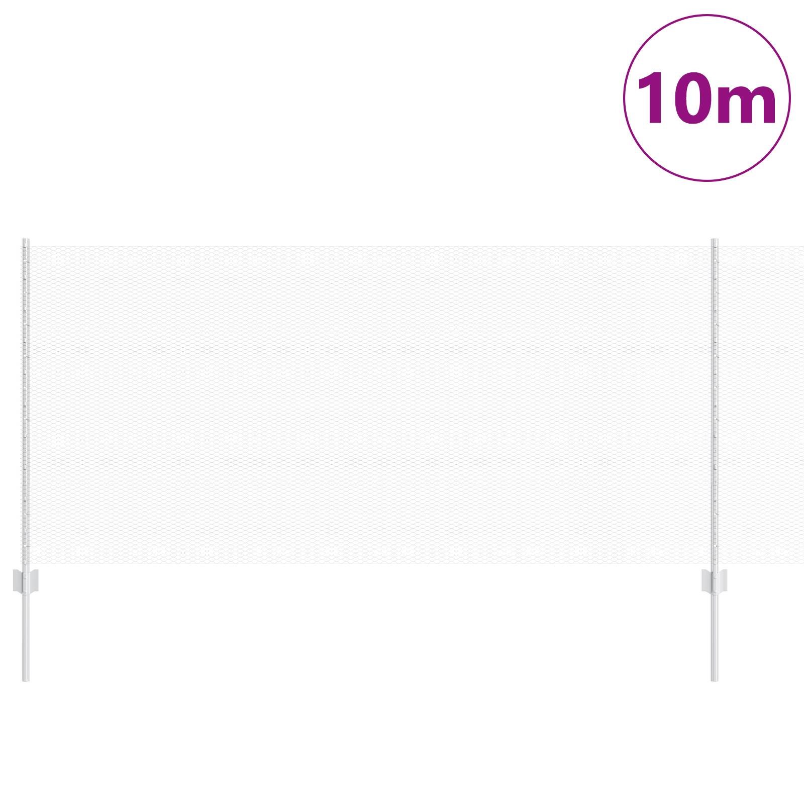 vidaXL Zaunpfosten 10 Stück U-Kanal 100 cm Verzinkter Stahl