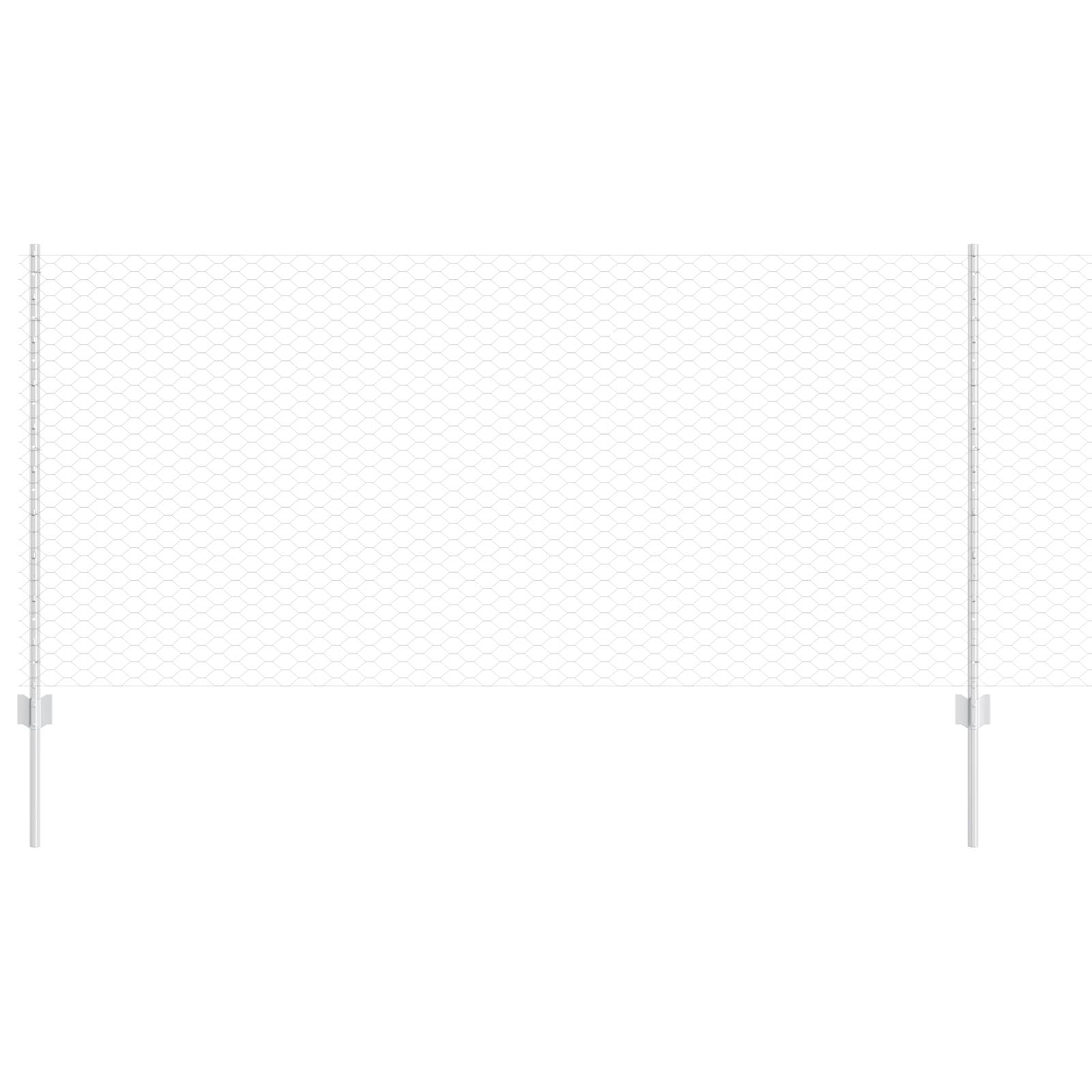 vidaXL Zaunpfosten 22 Stück U-Kanal 100 cm verzinkter Stahl