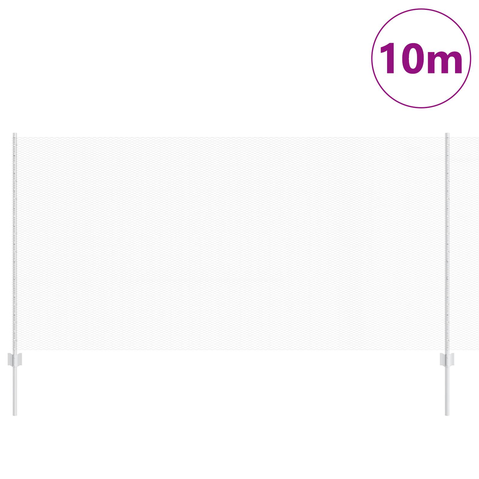 vidaXL Zaunpfosten 10 Stück U-Kanal 120 cm Verzinkter Stahl