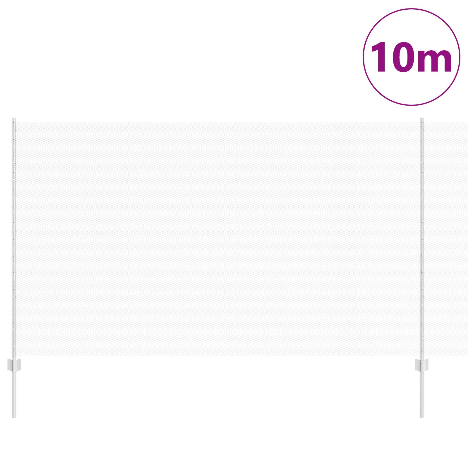 vidaXL Zaunpfosten 10 Stück U-Channel 140 cm verzinkter Stahl