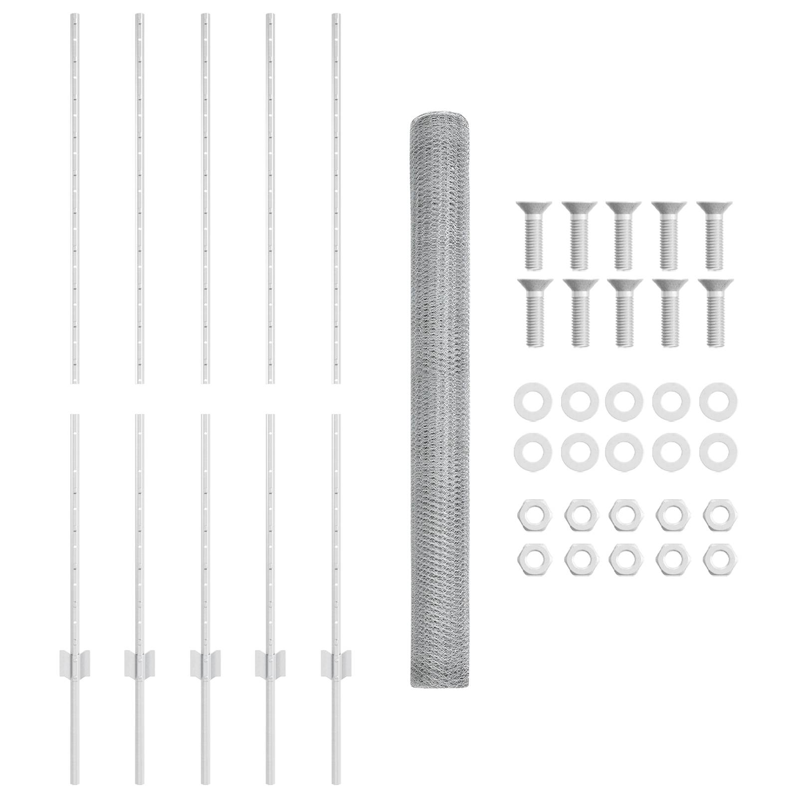 vidaXL Zaunpfosten 10 Stück U-Profil 140 cm verzinkter Stahl
