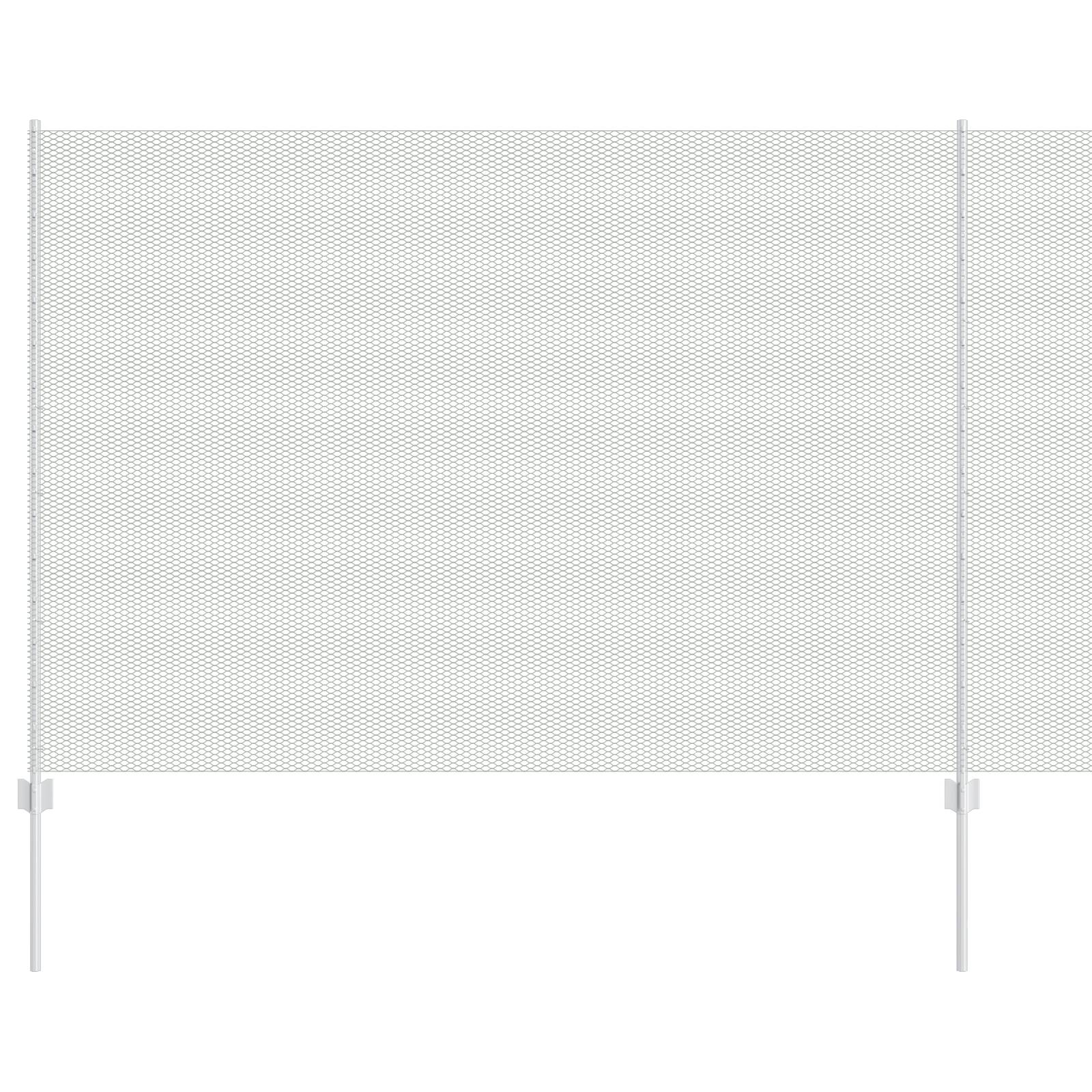 vidaXL Gartenzaun Set 2er Set Verzinkter Stahl 25 x 1,5 m Zaun Robust