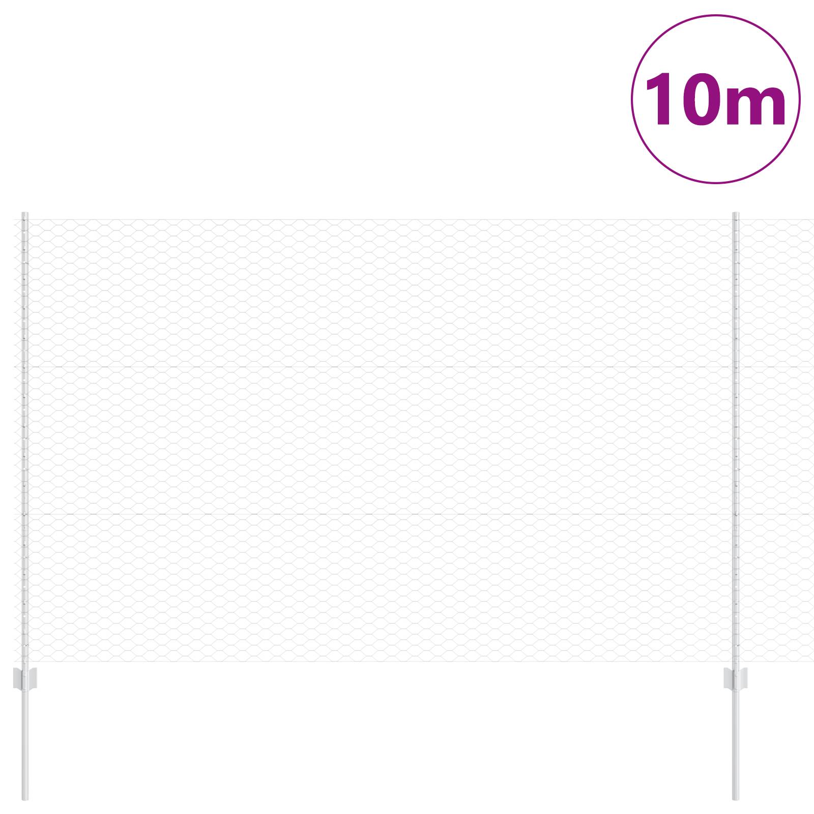 vidaXL Zaunpfosten 10 Stück U-Kanal 150 cm verzinkter Stahl