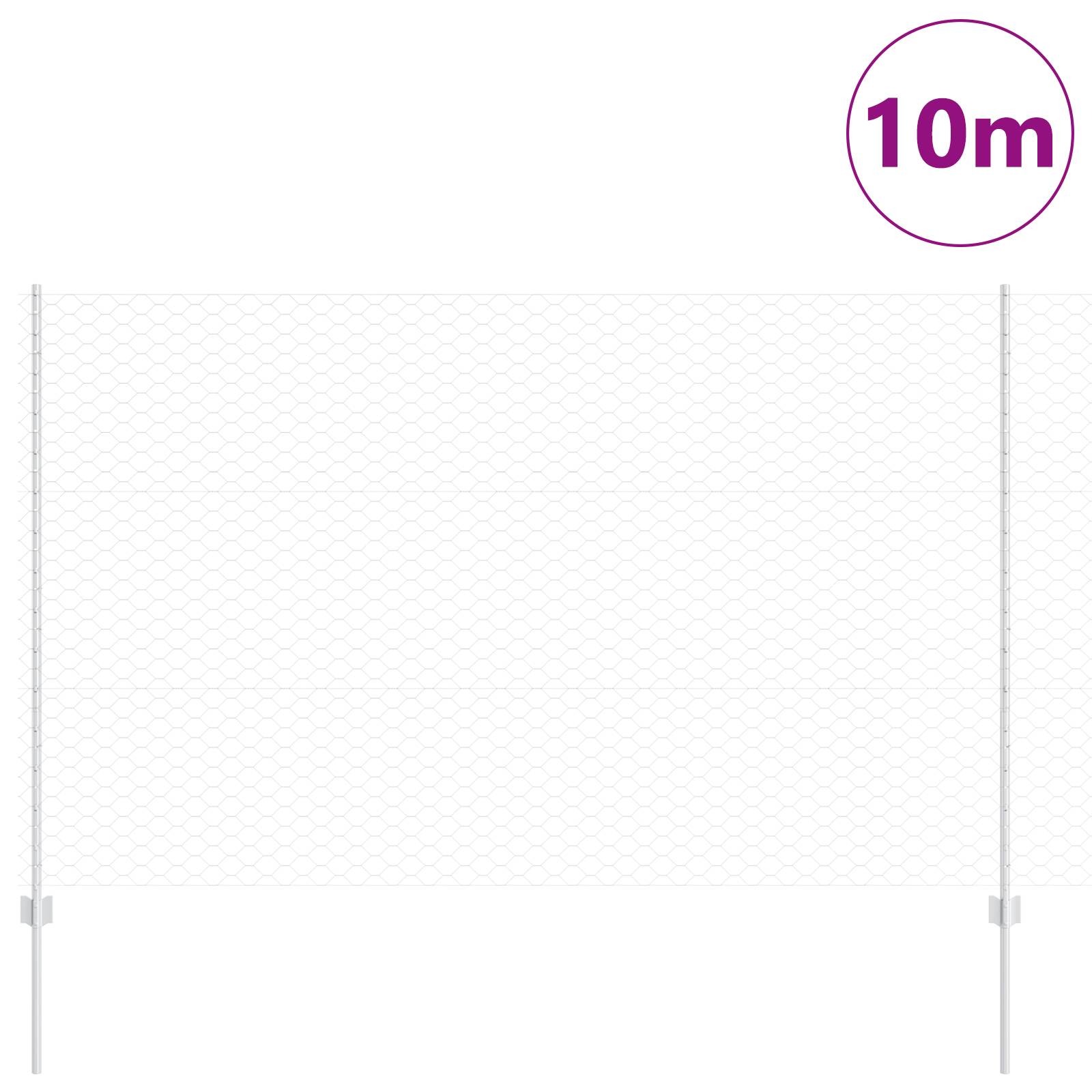 vidaXL Zaunpfosten 10 Stück U-Kanal 150 cm verzinkter Stahl