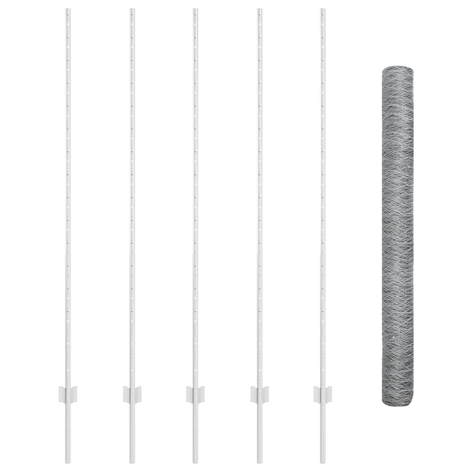 vidaXL Zaunpfosten 10 Stück U-Kanal 150 cm verzinkter Stahl