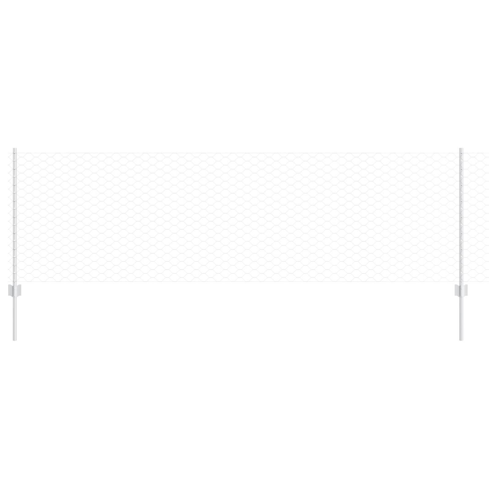 vidaXL Zaunpfosten 11 Stk U-Profil 80 cm Verzinkter Stahl