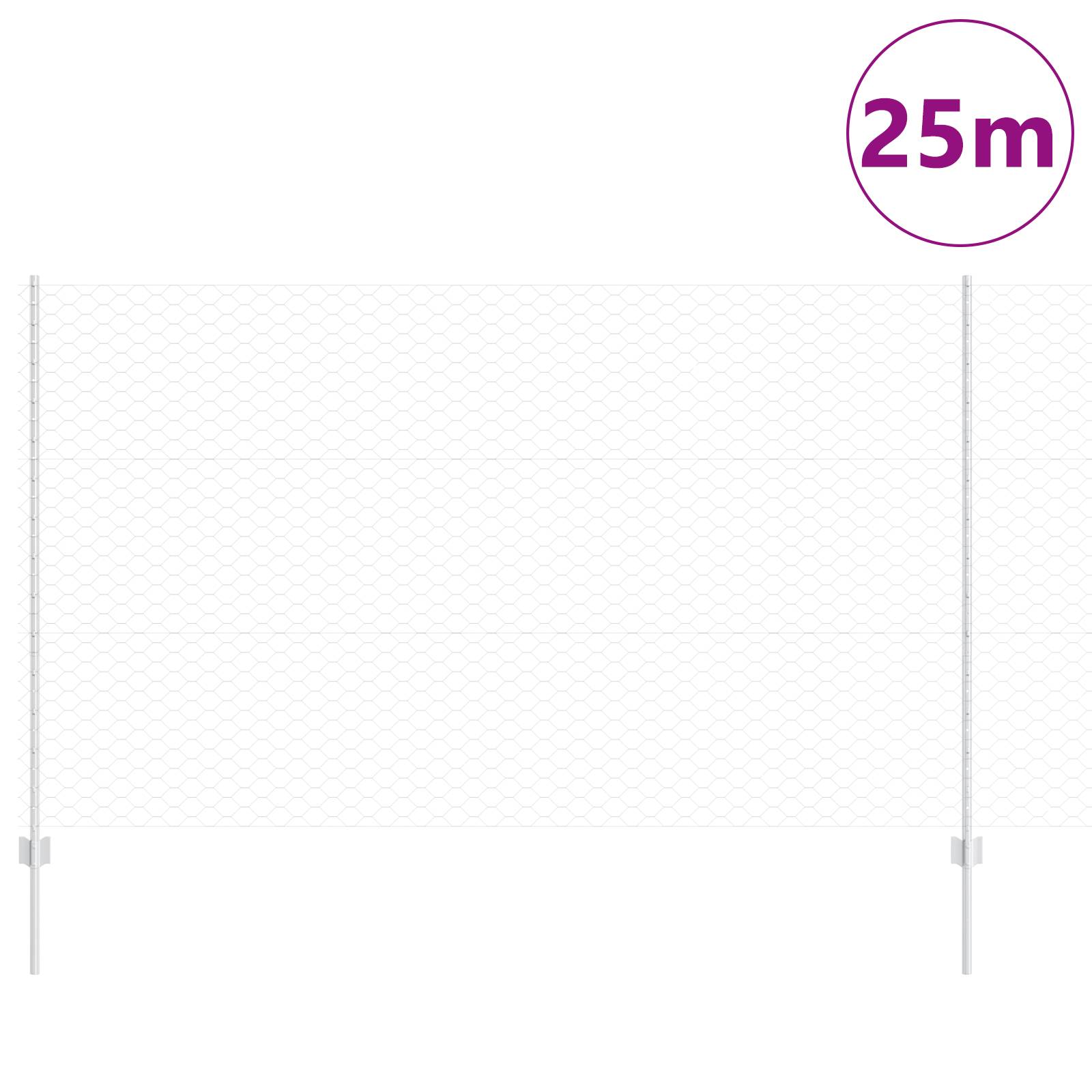 vidaXL Zaunpfosten 22 Stück U-Kanal 140 cm Verzinkter Stahl