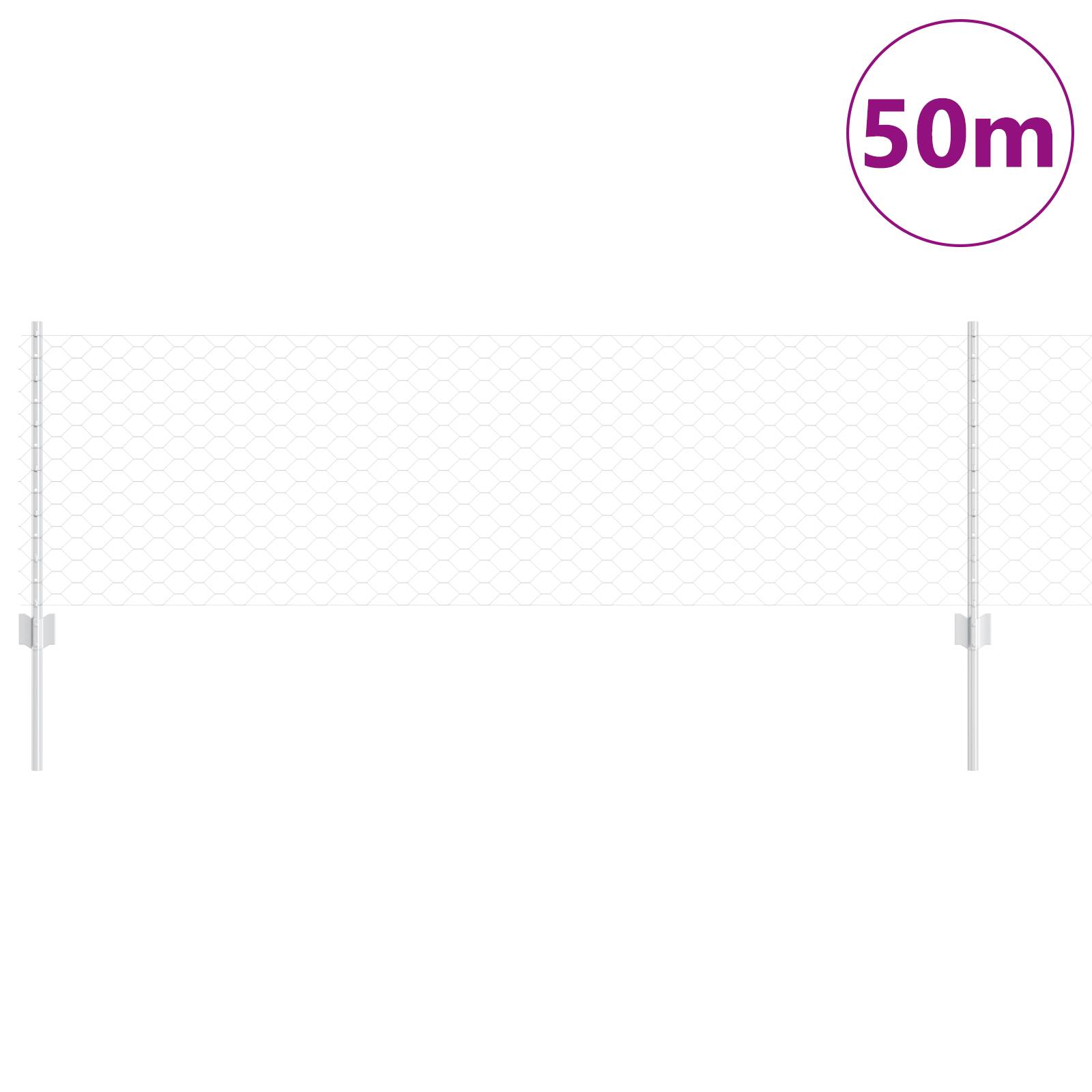 vidaXL Zaunpfosten 11 Stück U-Kanal 60 cm galvanisierter Stahl