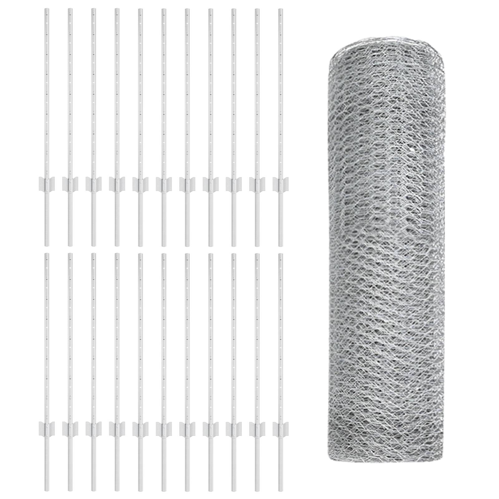 vidaXL Zaunpfosten 11 Stk U-Channel 80 cm Verzinkter Stahl