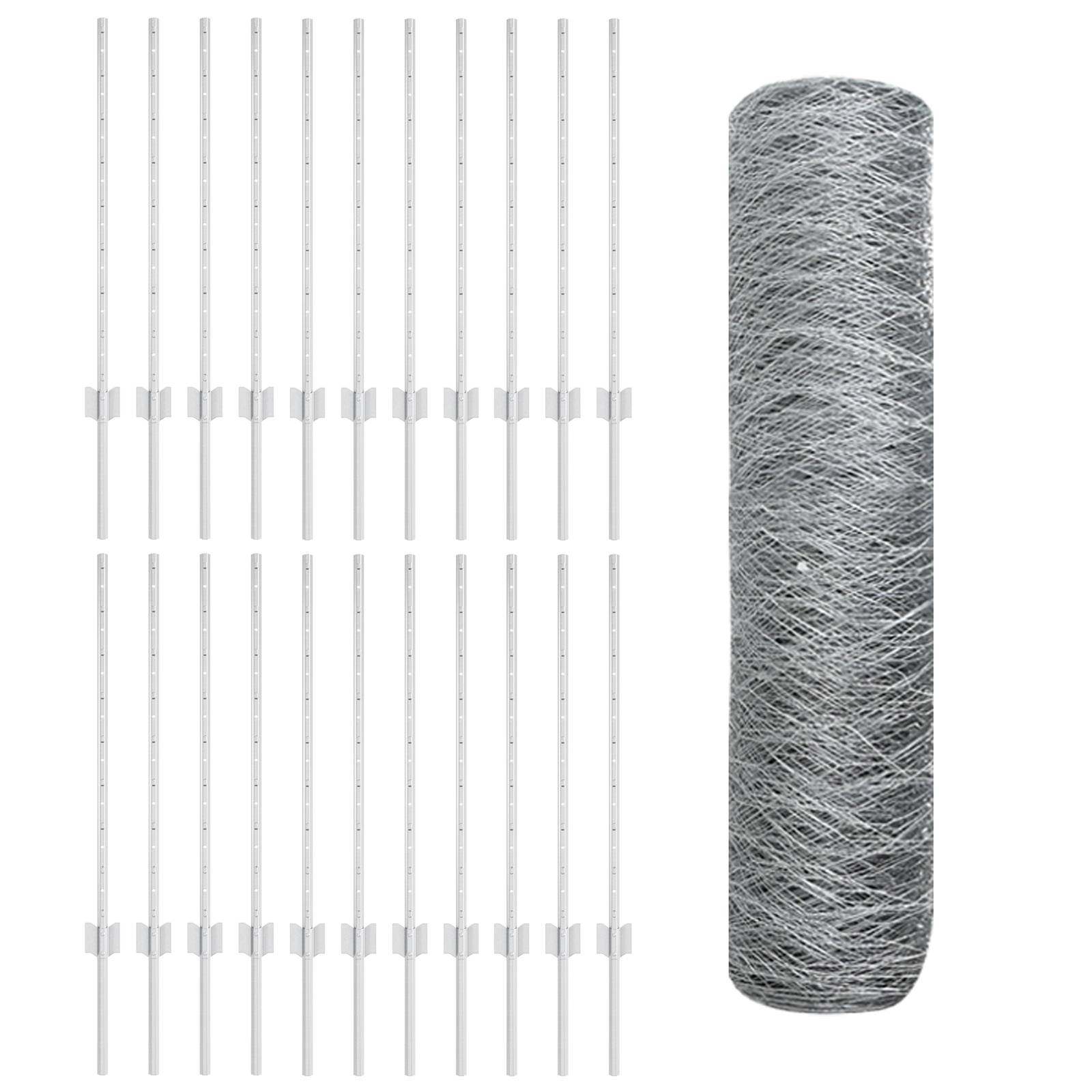 vidaXL Zaunpfosten 11 Stk U-Profil 80 cm Verzinkter Stahl