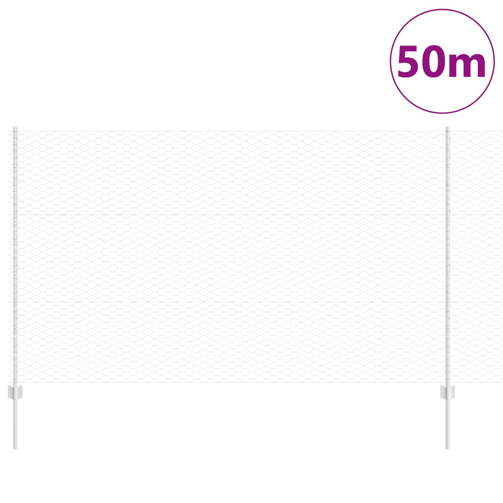vidaXL Zaunpfosten 22 Stück U-Kanal 140 cm verzinkter Stahl