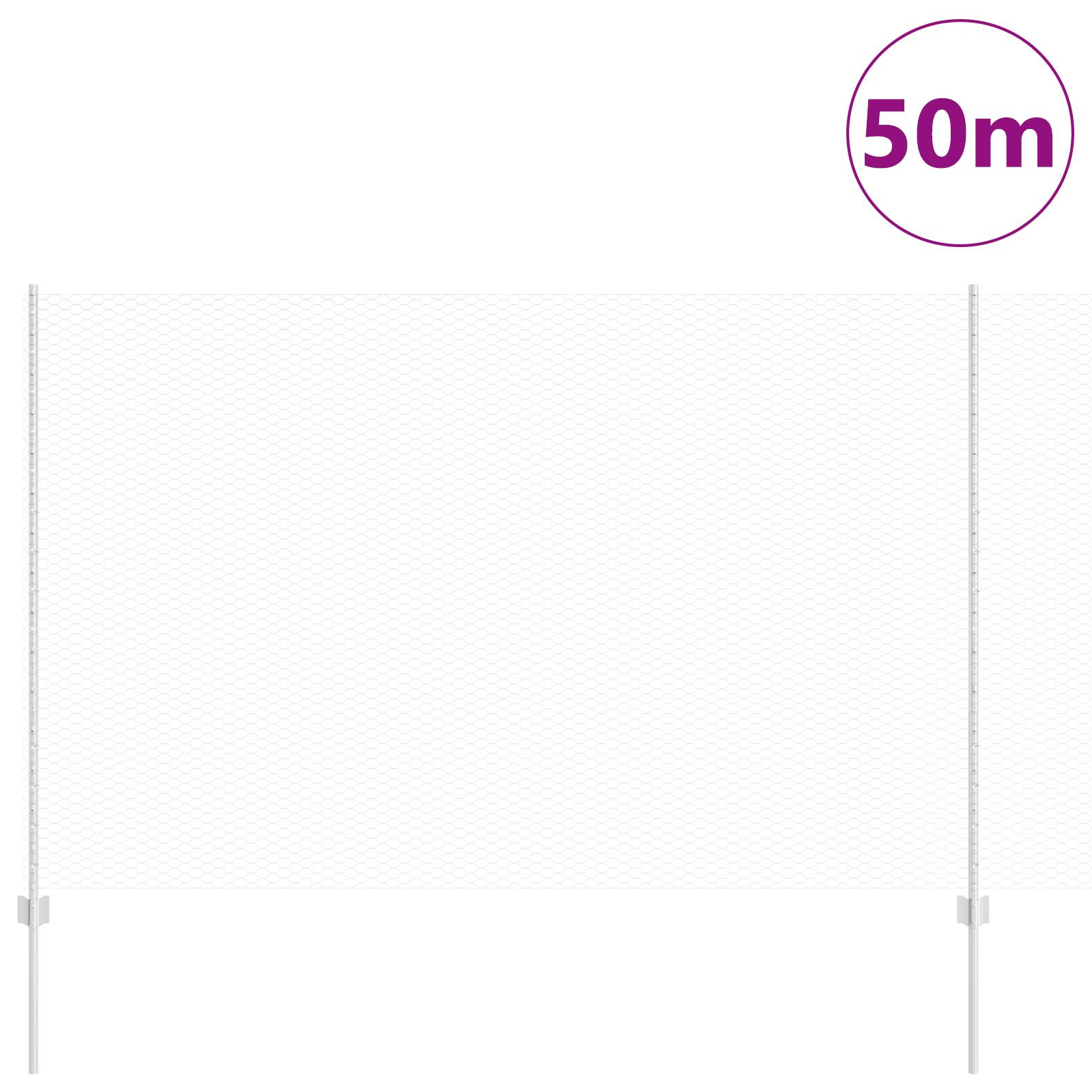 vidaXL Zaunpfosten 22 Stück U-Kanal 160 cm verzinkter Stahl