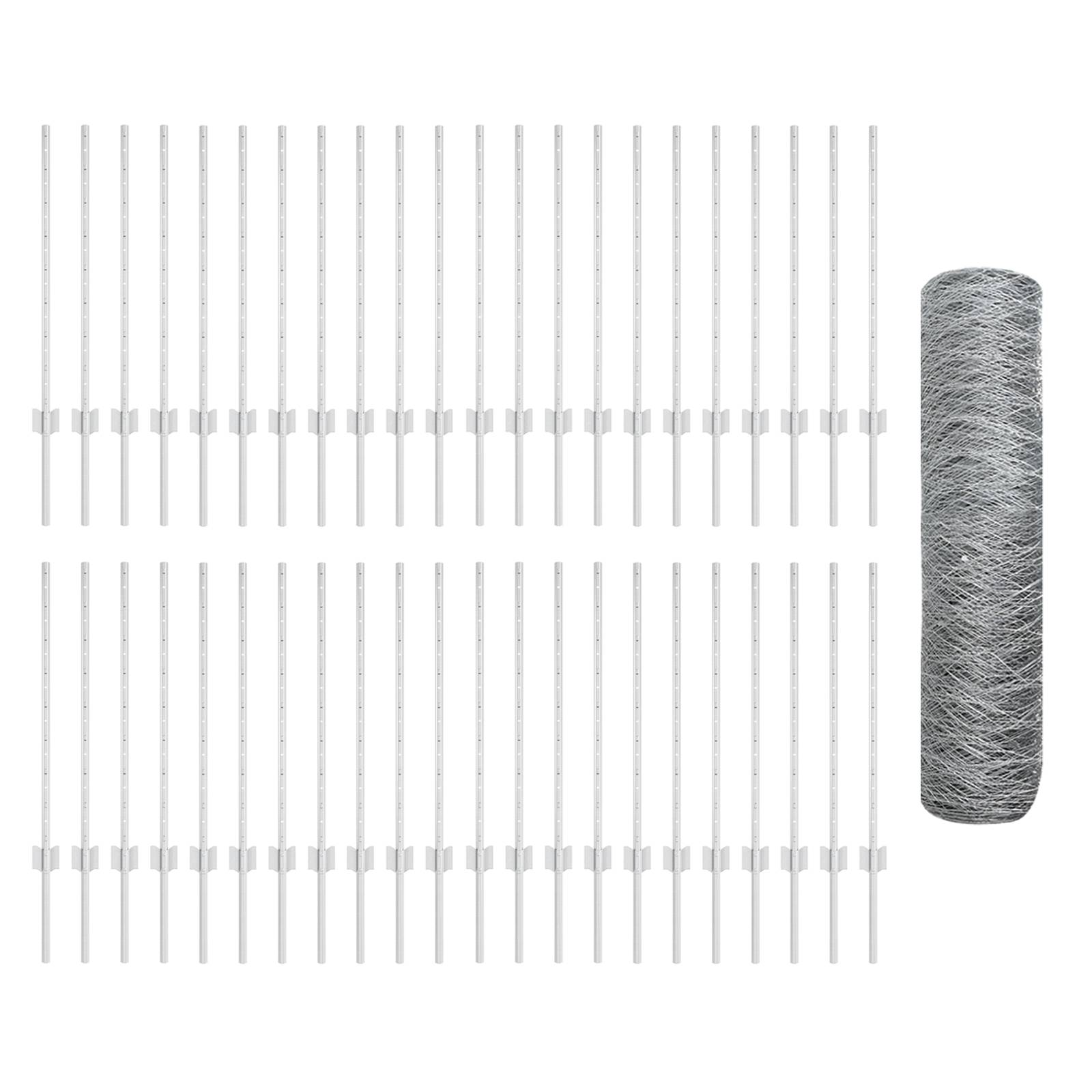 vidaXL Zaunpfosten 11 Stück U-Kanal 80 cm verzinkter Stahl