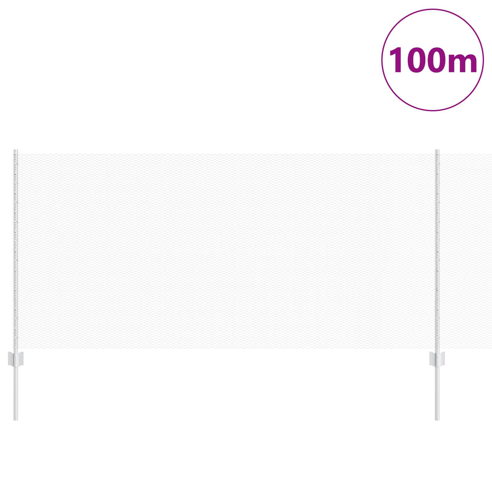 vidaXL Zaunpfosten 22 Stück U-Kanal 100 cm verzinkter Stahl