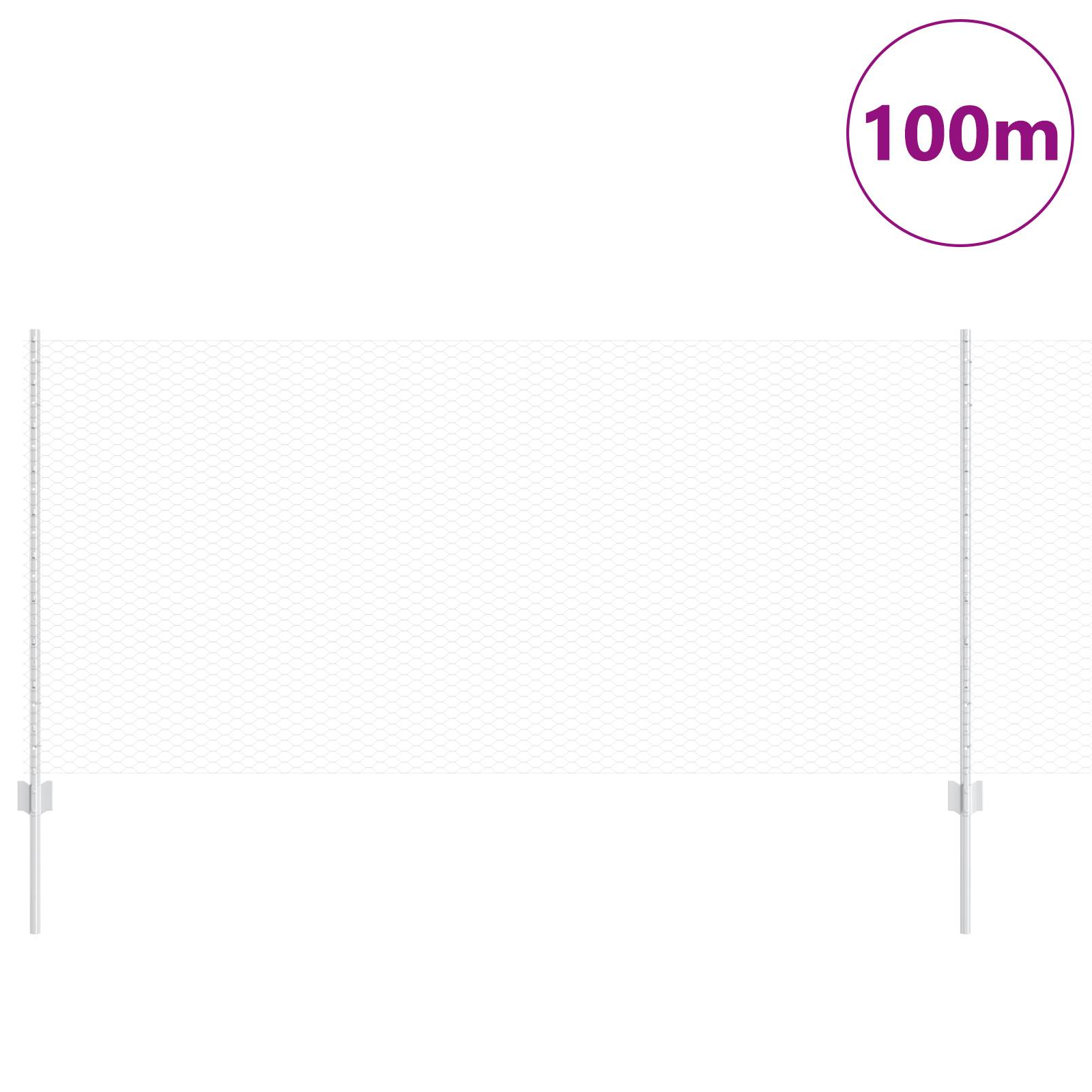 vidaXL Zaunpfosten 22 Stück U-Kanal 100 cm Verzinkter Stahl