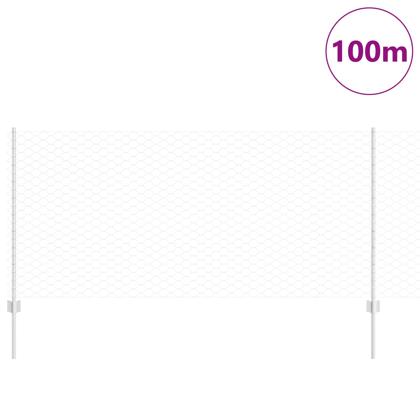 vidaXL Zaunpfosten 22 Stück U-Profil 100 cm Verzinkter Stahl