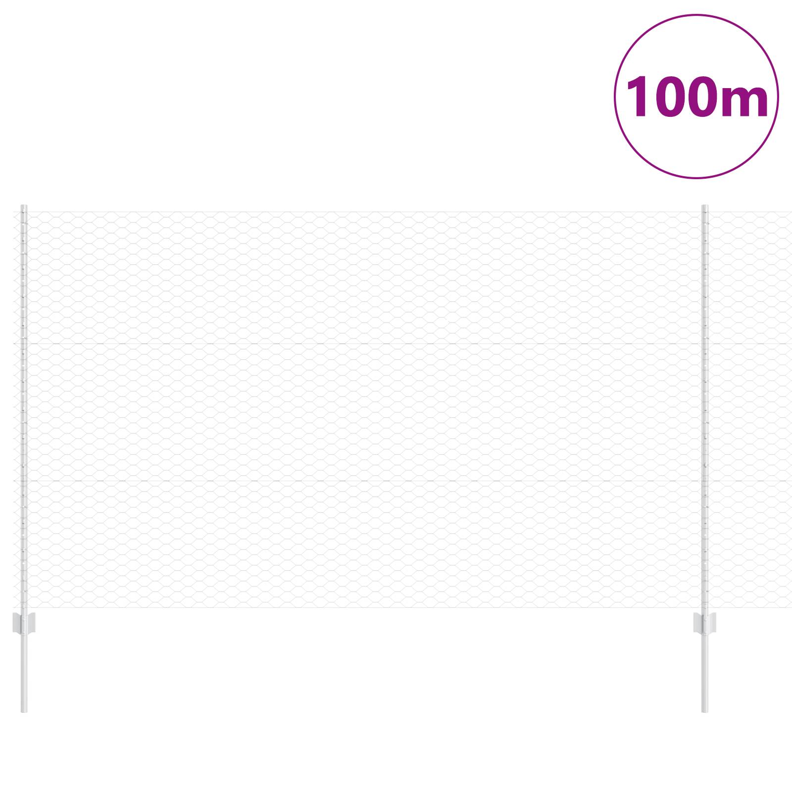 vidaXL Zaunpfosten 22 Stück U-Kanal 140 cm verzinkter Stahl