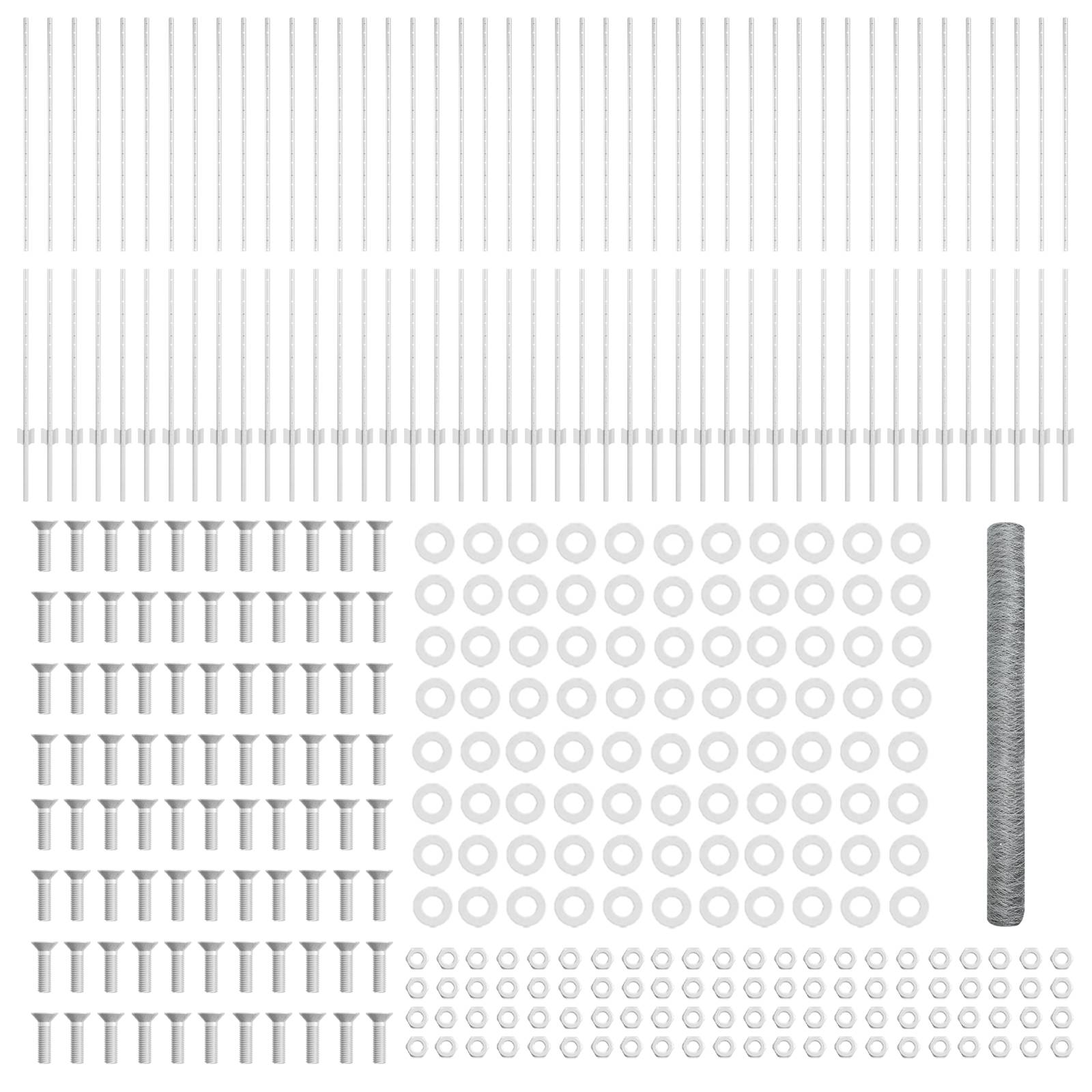 vidaXL Zaunpfähle 22 Stk U-Profil 150 cm Verzinkter Stahl