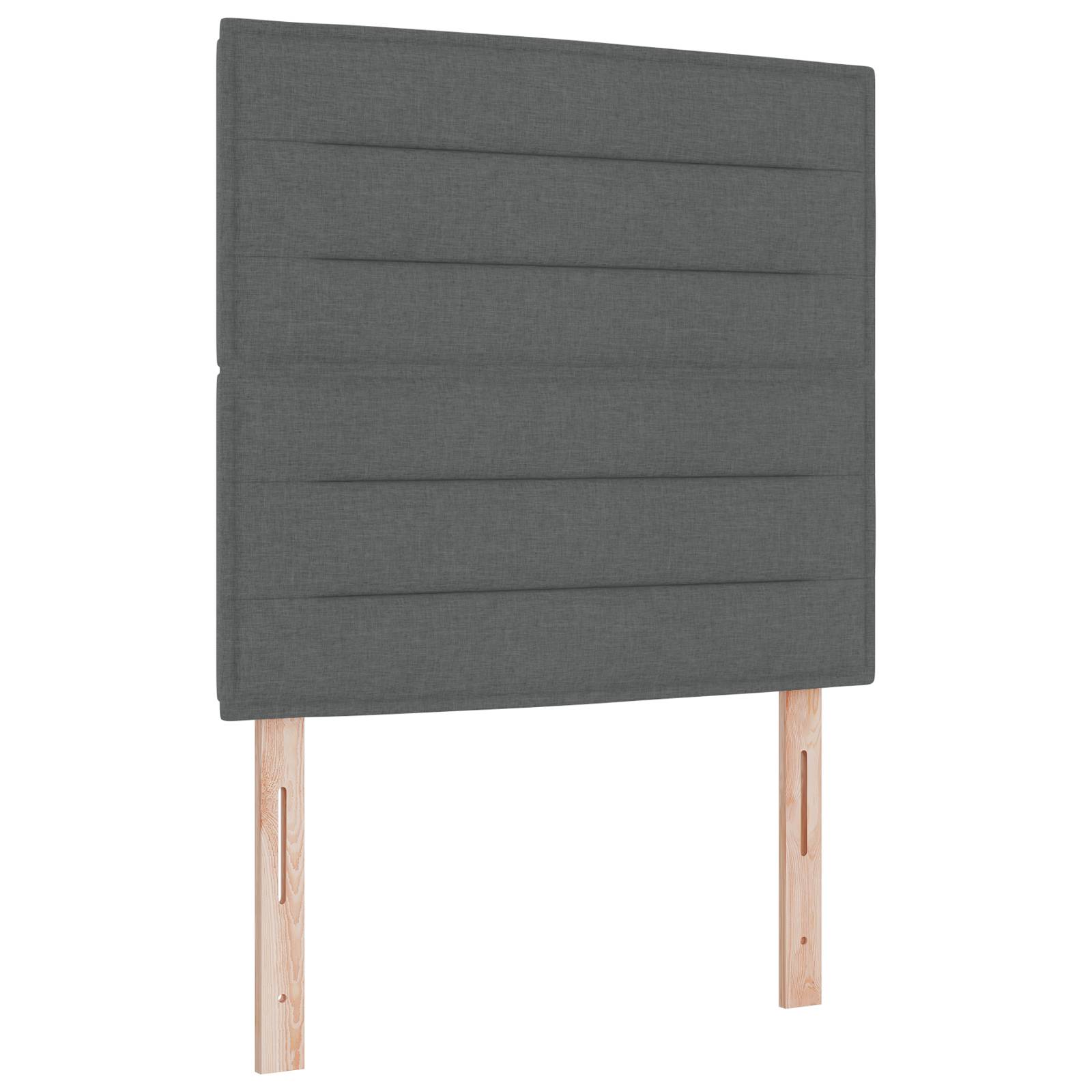 vidaXL LED Kopfteil Linien-Design Dunkelgrau 80 cm Stoff