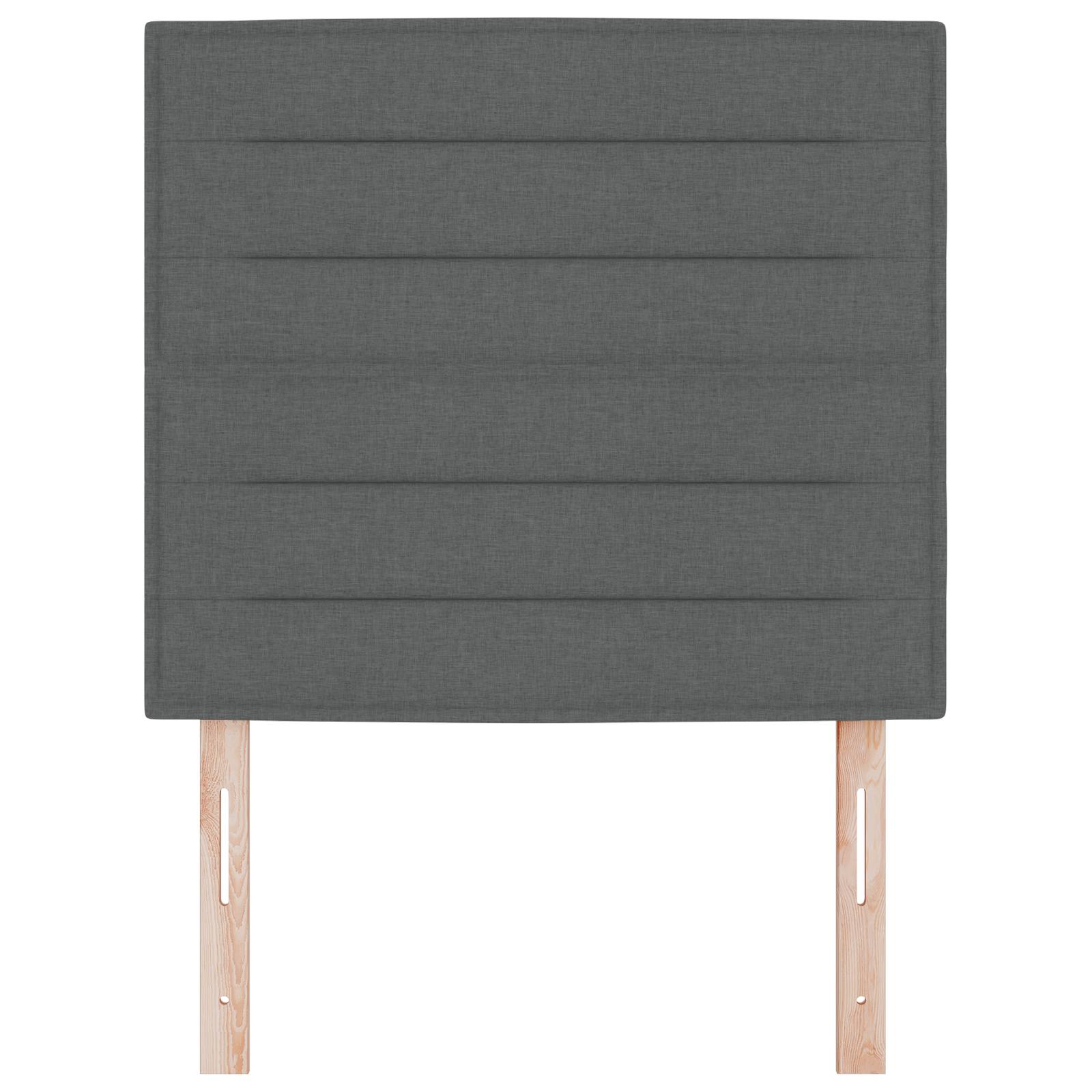 vidaXL LED Kopfteil Linien-Design Dunkelgrau 80 cm Stoff