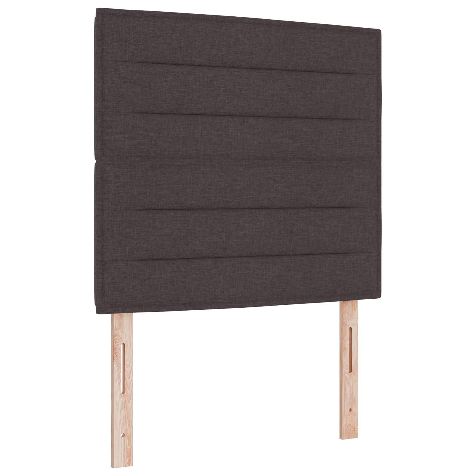 vidaXL Boxspringbett mit Matratze Dunkelbraun 120x200 cm Stoff