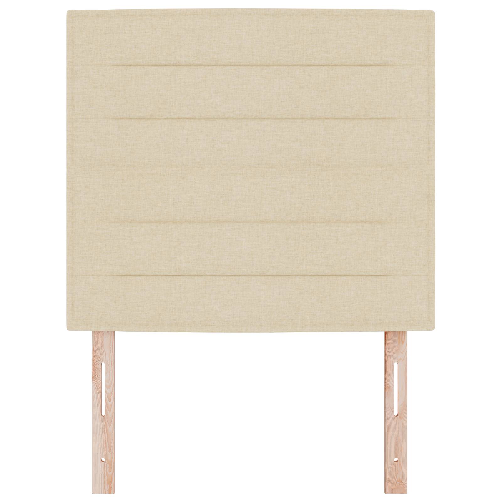 vidaXL LED Kopfteil Linien-Design Creme 100 cm Stoff