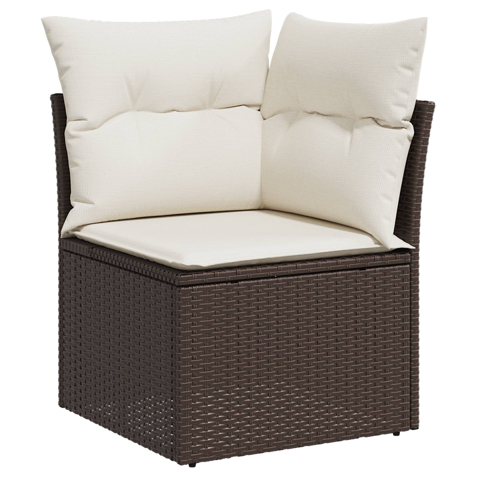 vidaXL 5-teiliges Garten Sofa Set mit Kissen Braun Poly Rattan