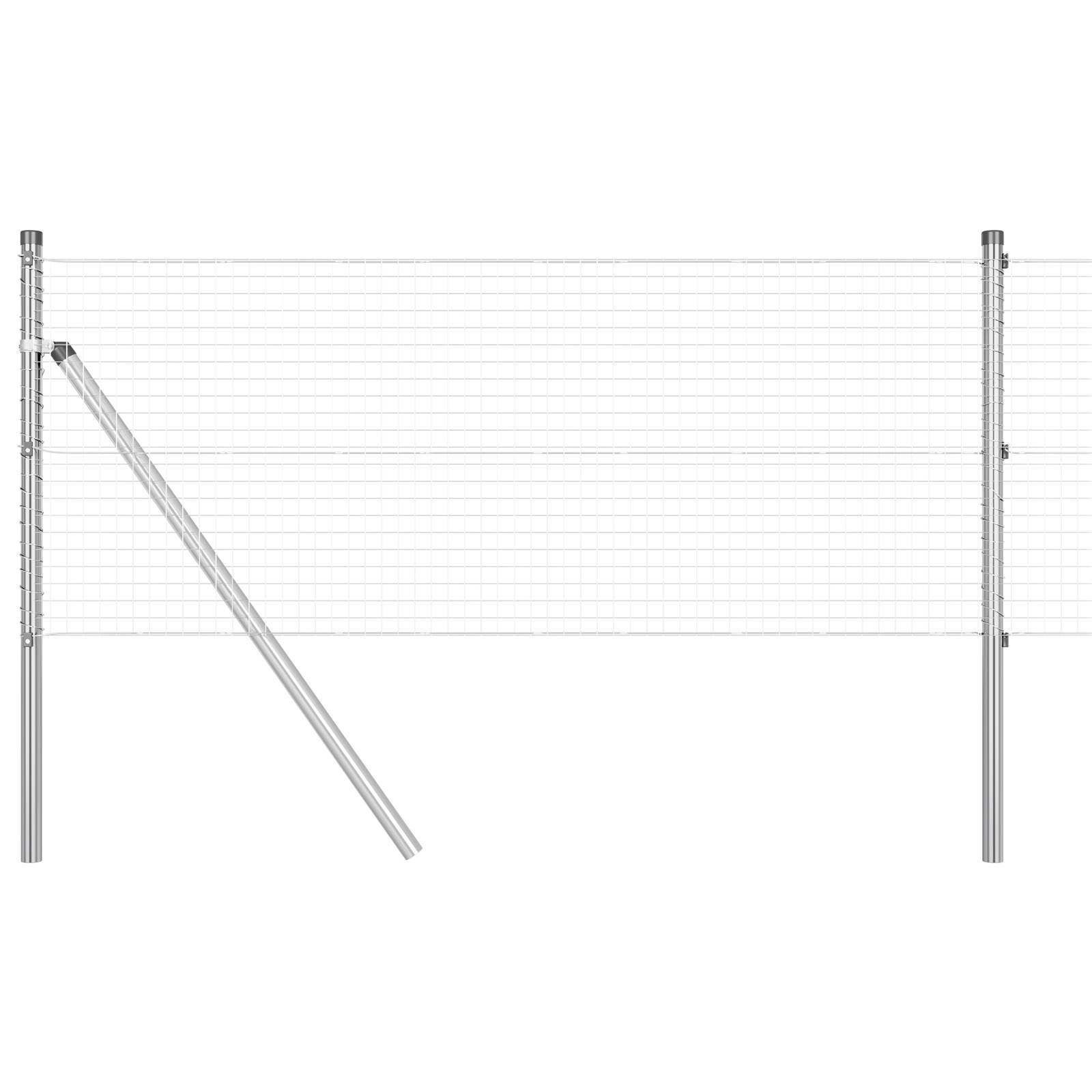 vidaXL Schweißdrahtzaun mit 13 Pfosten 0.4x100 m Verzinkter Stahl