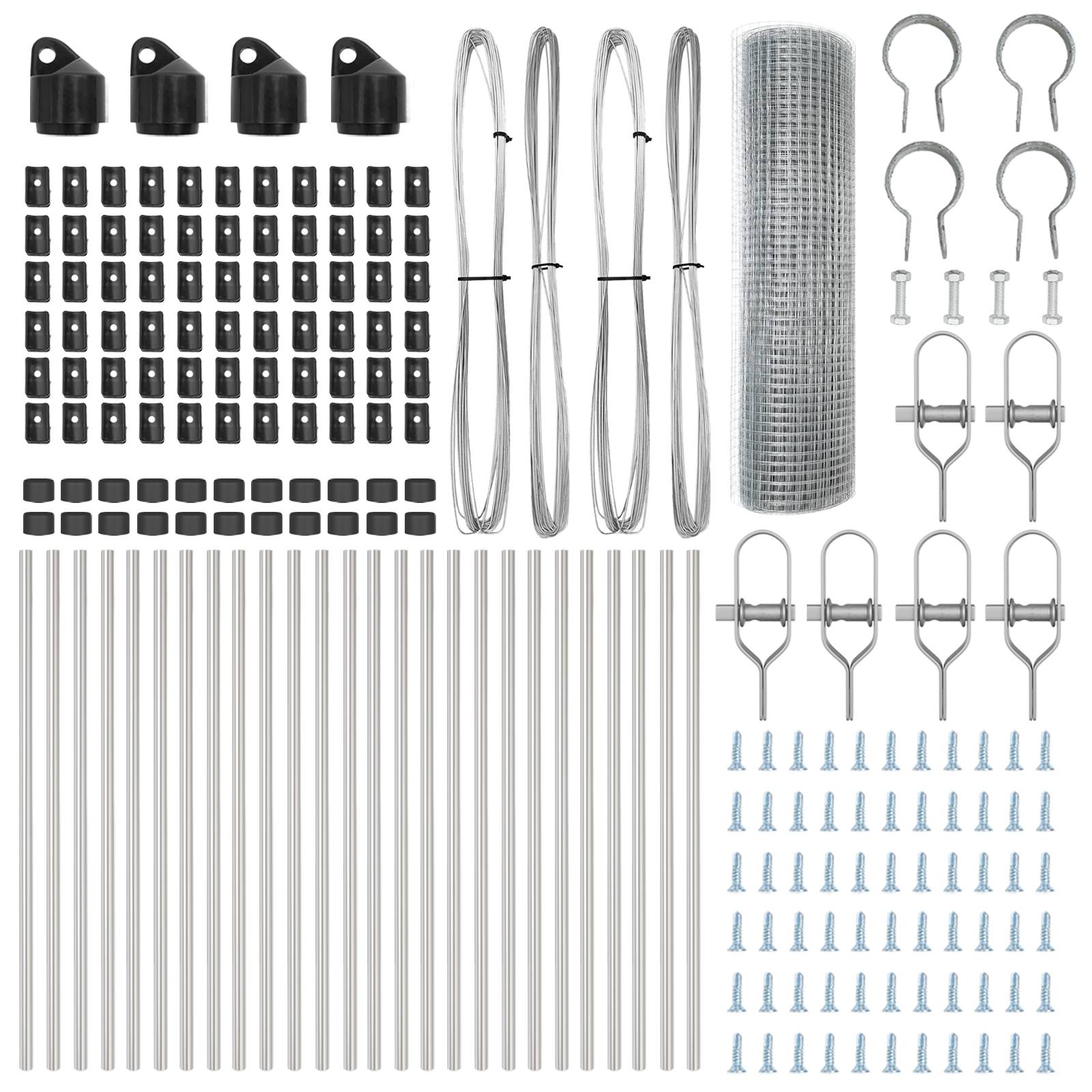 vidaXL Geschweißter Drahtzaun mit 13 Pfosten 0.8x50 m feuerverzinkter Stahl