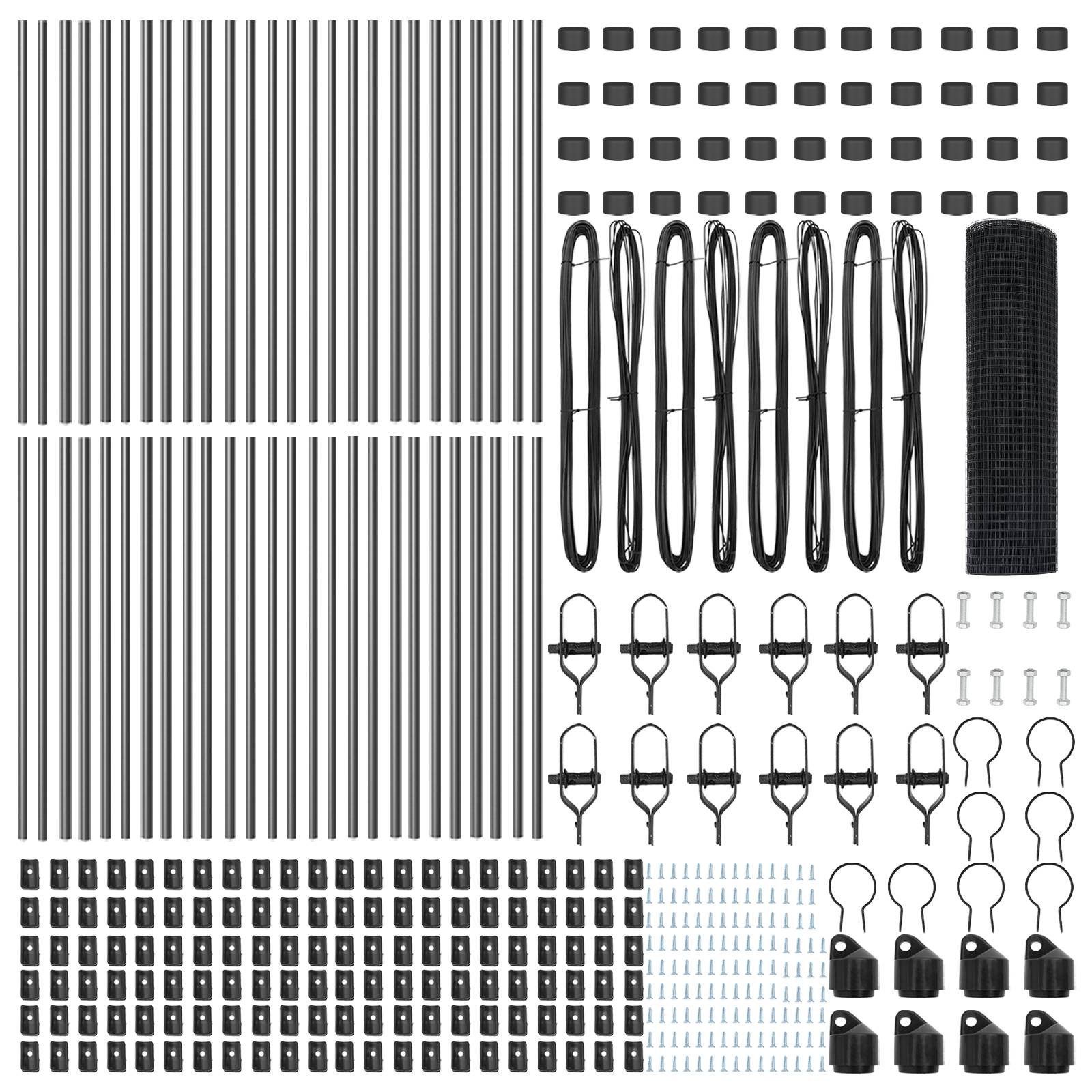 vidaXL Geschweißter Drahtzaun mit 13 Pfosten Grau 0,6x100 m Stahl