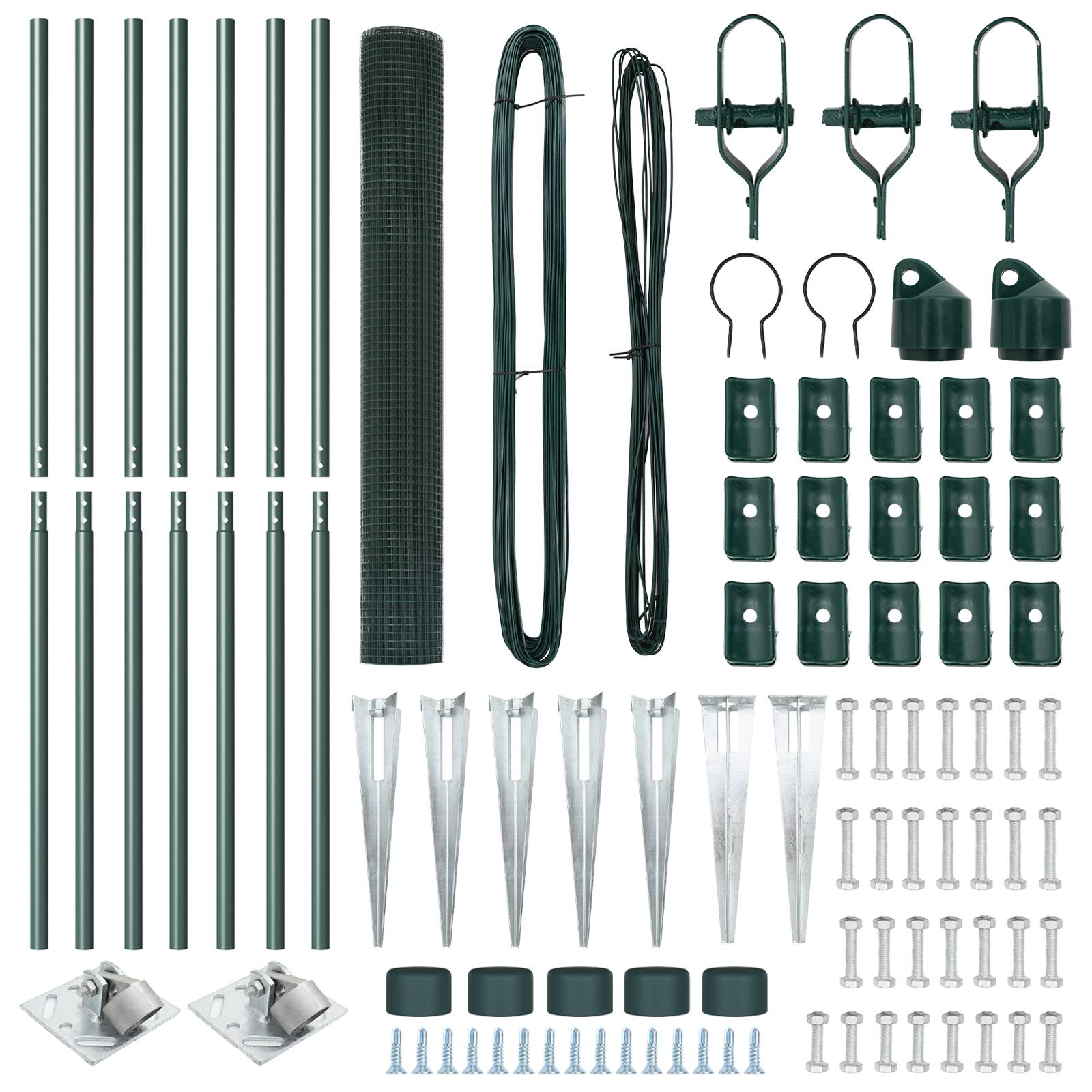 vidaXL grünes Zaunset Set von 2 Grün Metall 10 x 1 m Langlebig
