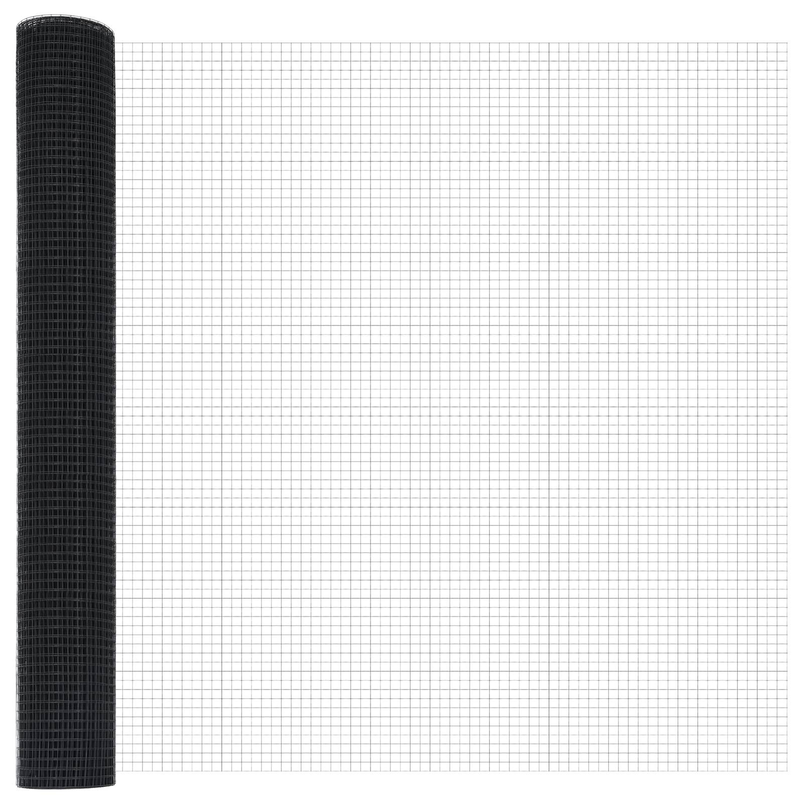 vidaXL Schweißdrahtzaun Grau 1,2x10 m Stahl