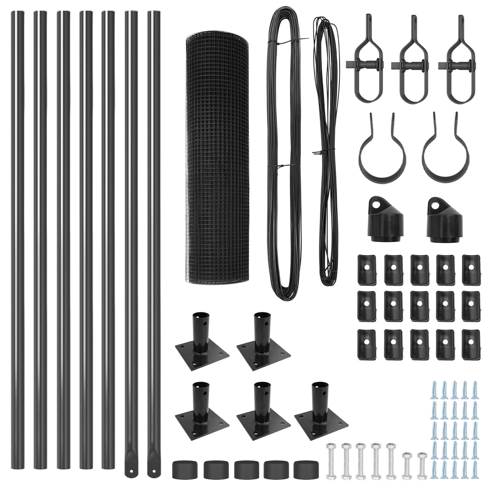 vidaXL Zaunpfosten-Set Set aus 2 Grau Metall Mittel Langlebig
