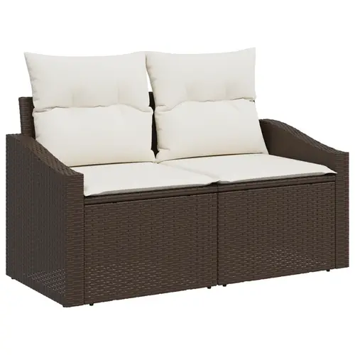 vidaXL 6-tlg. Garten-Sofagarnitur mit Kissen Braun Poly Rattan vidaXL 6-tlg. Garten-Sofagarnitur mit Kissen Braun Poly Rattan