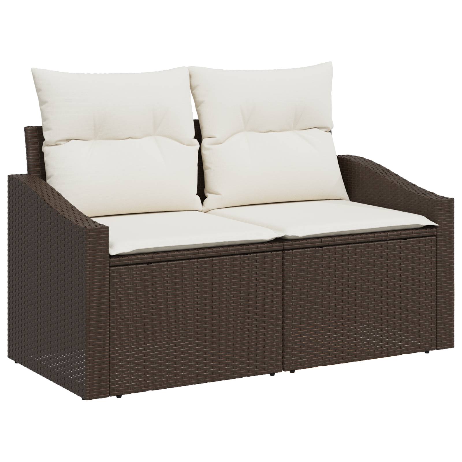 vidaXL 8-teiliges Garten-Sofa-Set mit Kissen Braun Poly Rattan