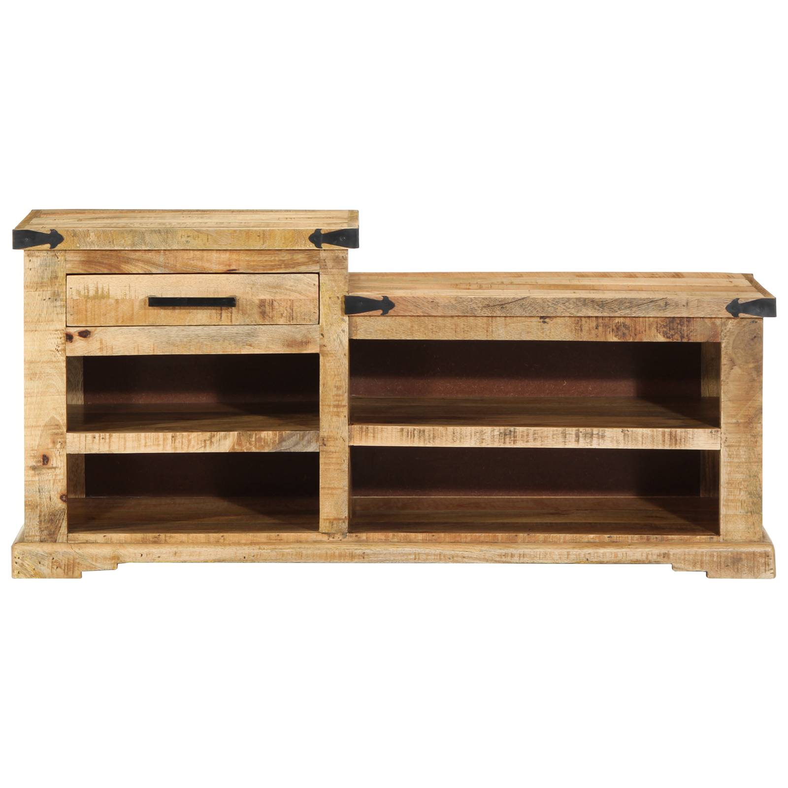 vidaXL Schuhbank 110x35x50 cm Massivholz Mango