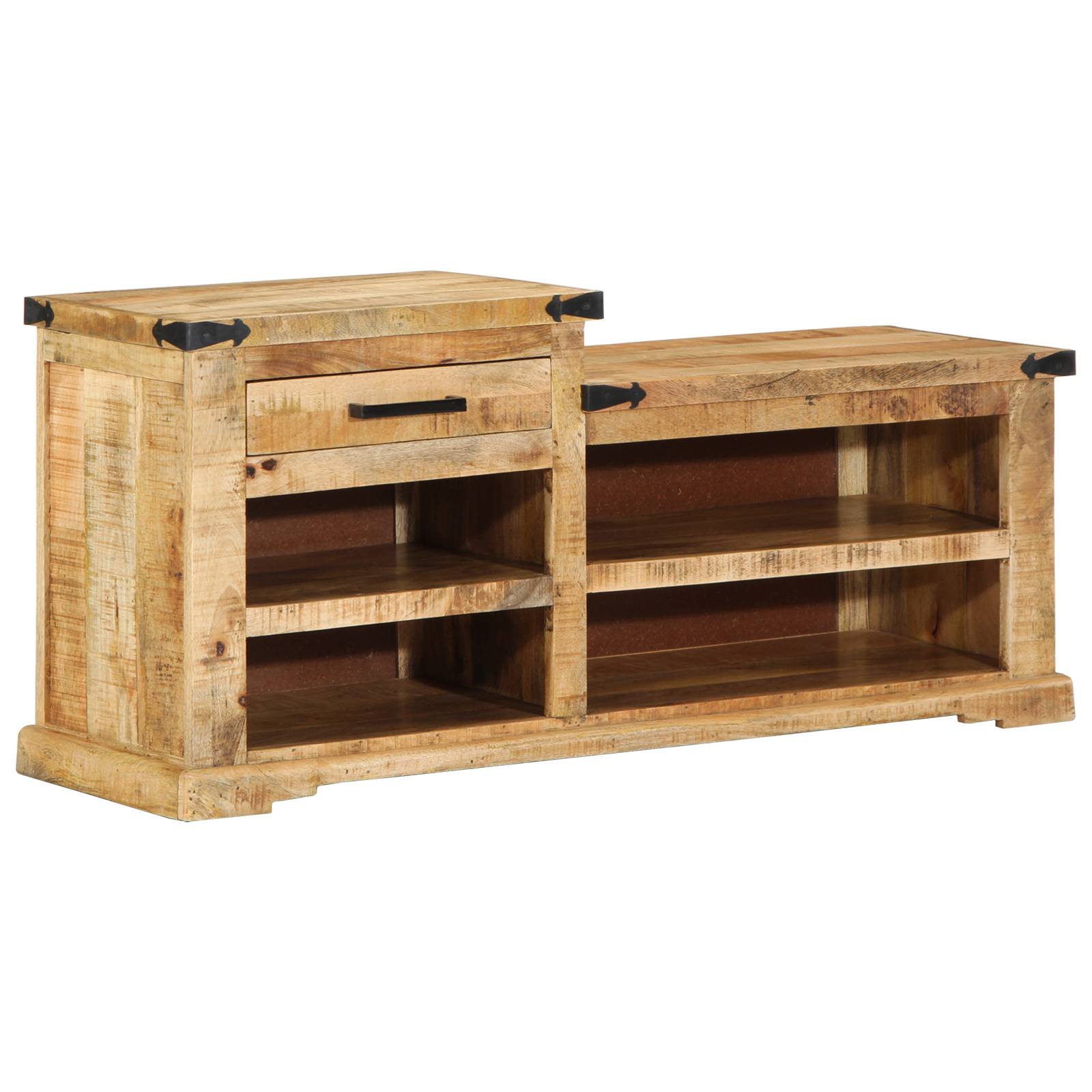 vidaXL Schuhbank 110x35x50 cm Massivholz Mango