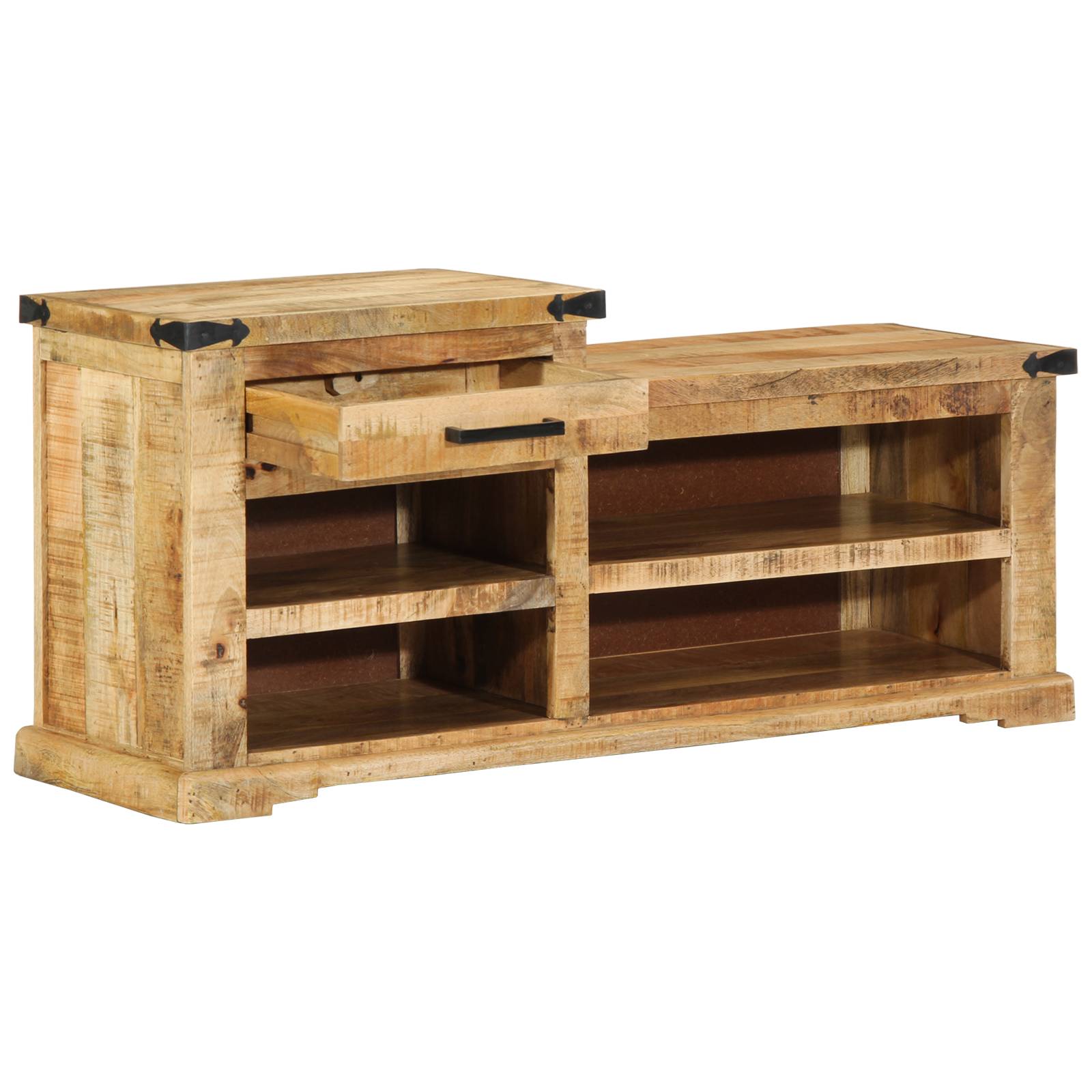 vidaXL Schuhbank 110x35x50 cm Massivholz Mango