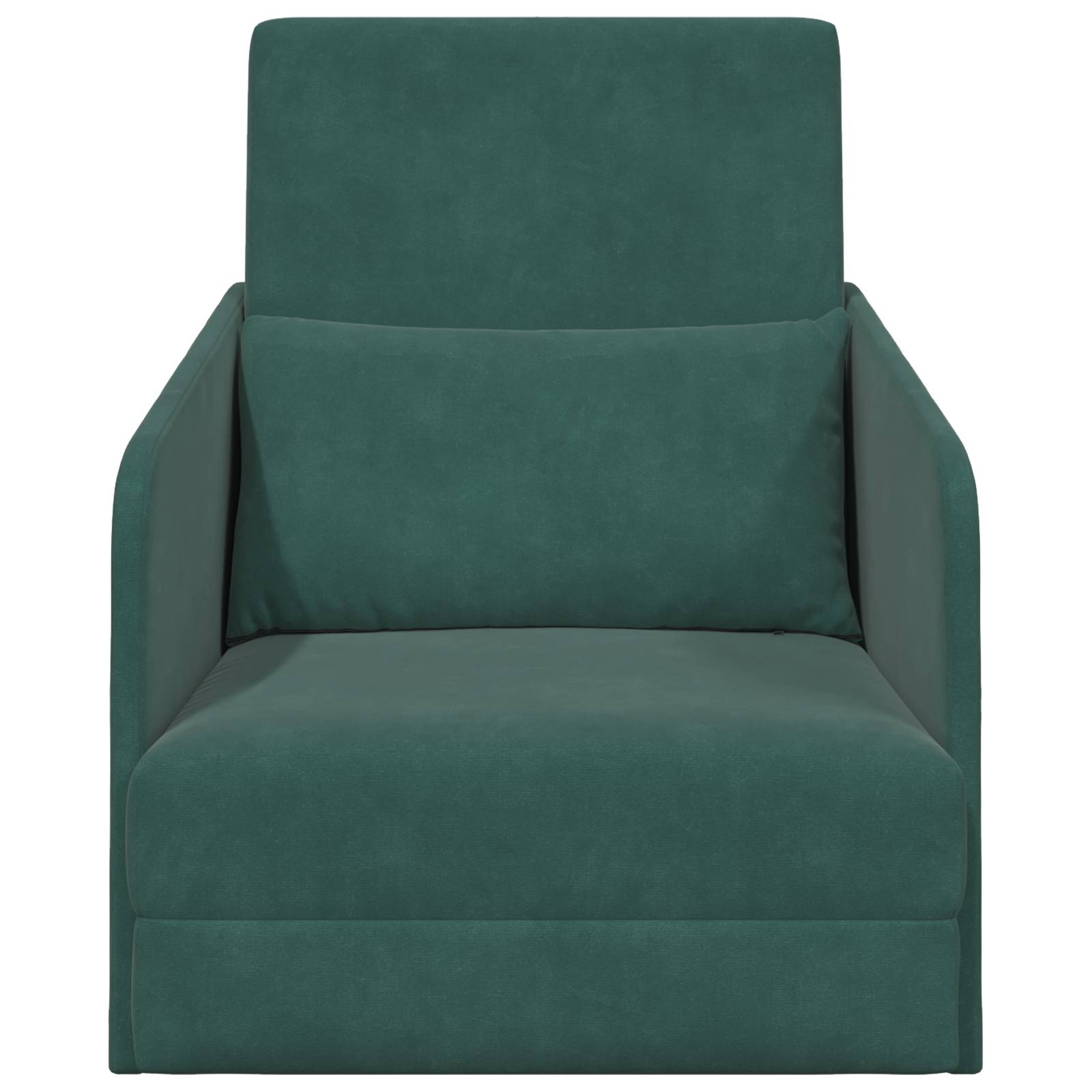 vidaXL Boden-Sofa-Bett 2-in-1 Dunkelgrün 65x80x83 cm Samt