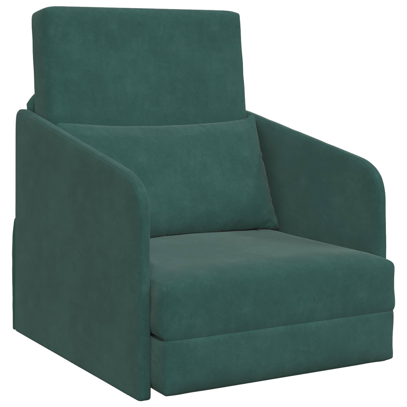 vidaXL Boden-Sofa-Bett 2-in-1 Dunkelgrün 65x80x83 cm Samt