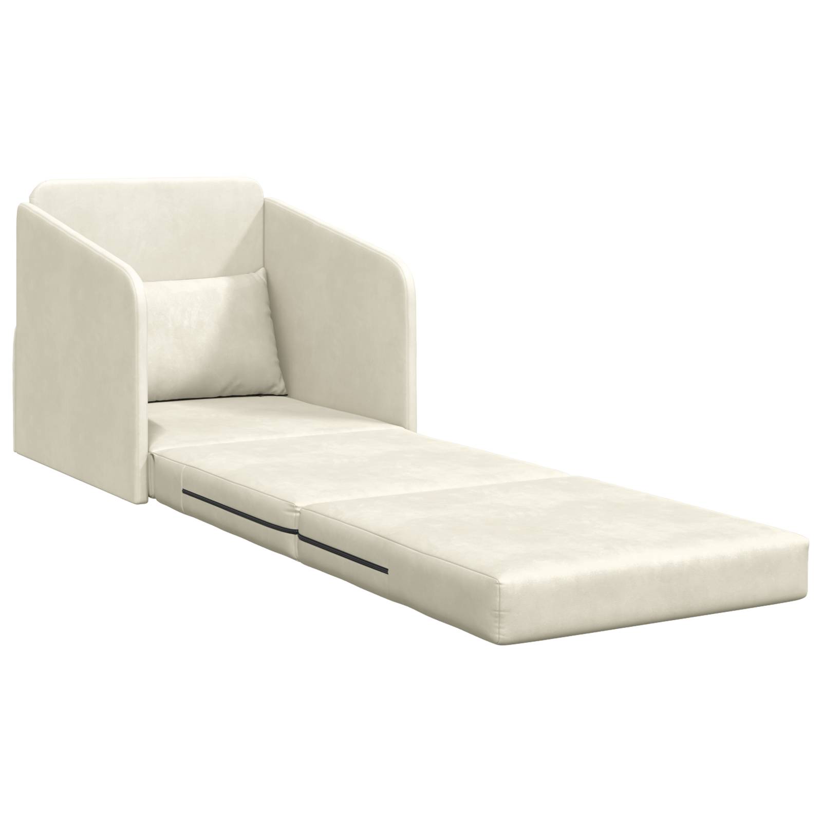 vidaXL Boden-Sofa-Bett 2-in-1 Creme 65x80x83 cm Velvet