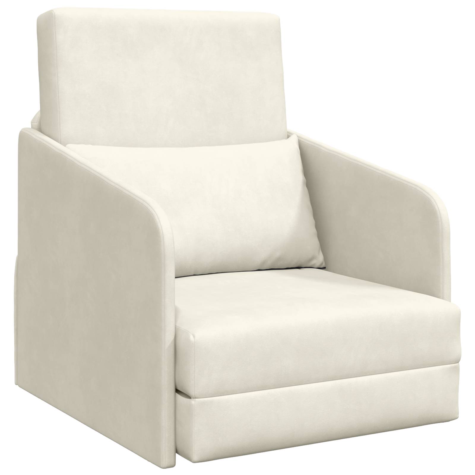 vidaXL Boden-Sofa-Bett 2-in-1 Creme 65x80x83 cm Velvet