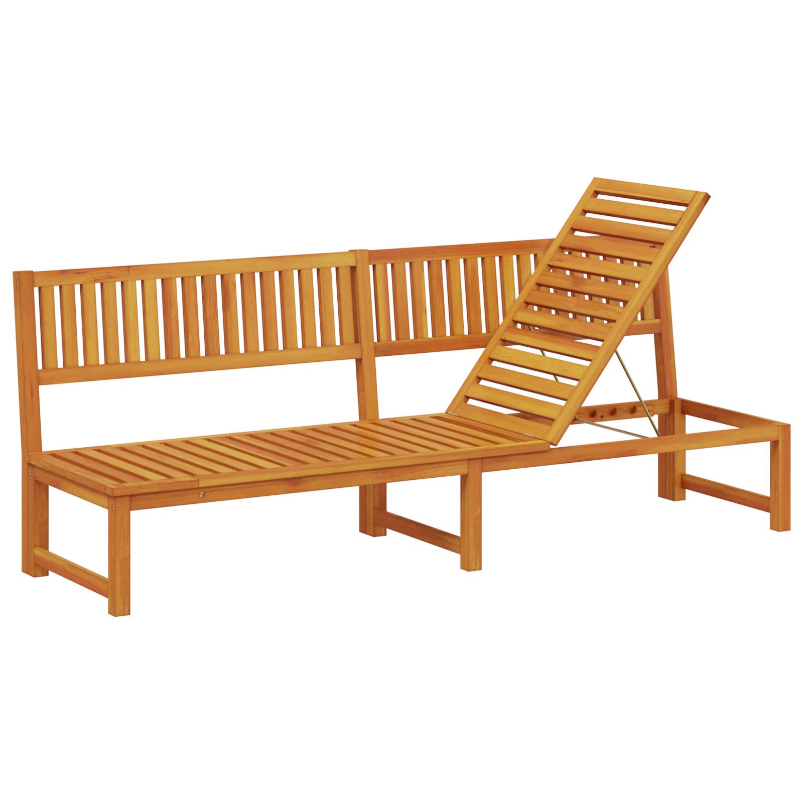 vidaXL Sonnenliege 3-in-1 Funktion Massivholz Akazie