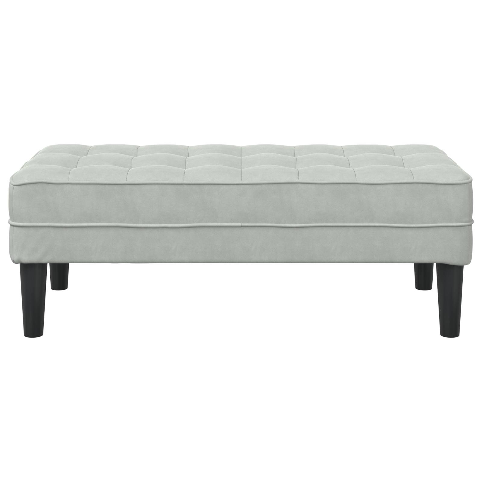 vidaXL Bank Hellgrau 113 cm Samt