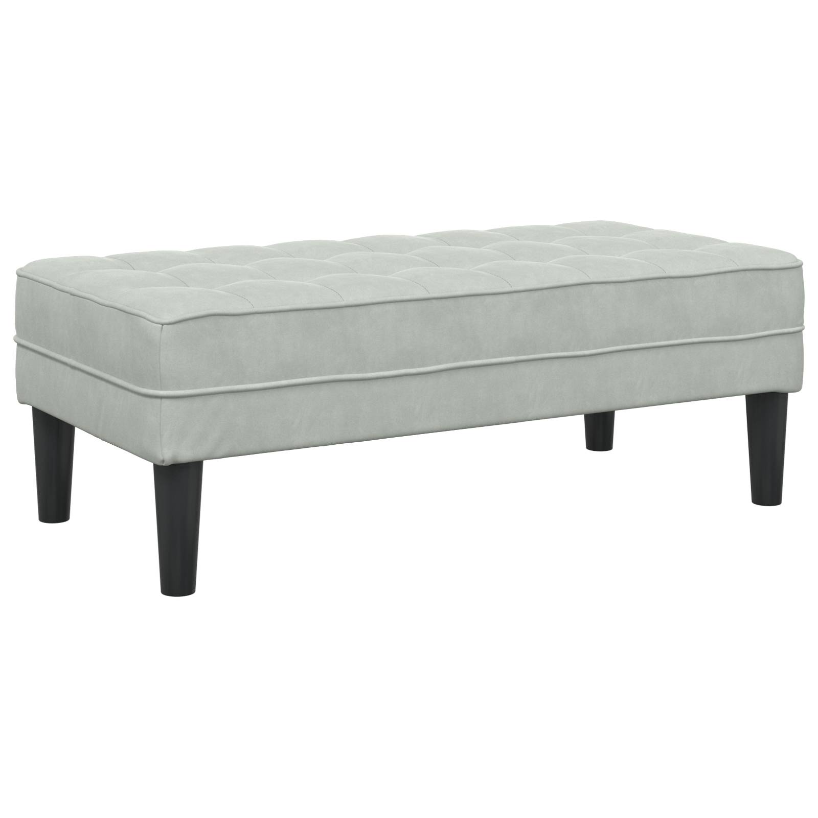 vidaXL Bank Hellgrau 113 cm Samt