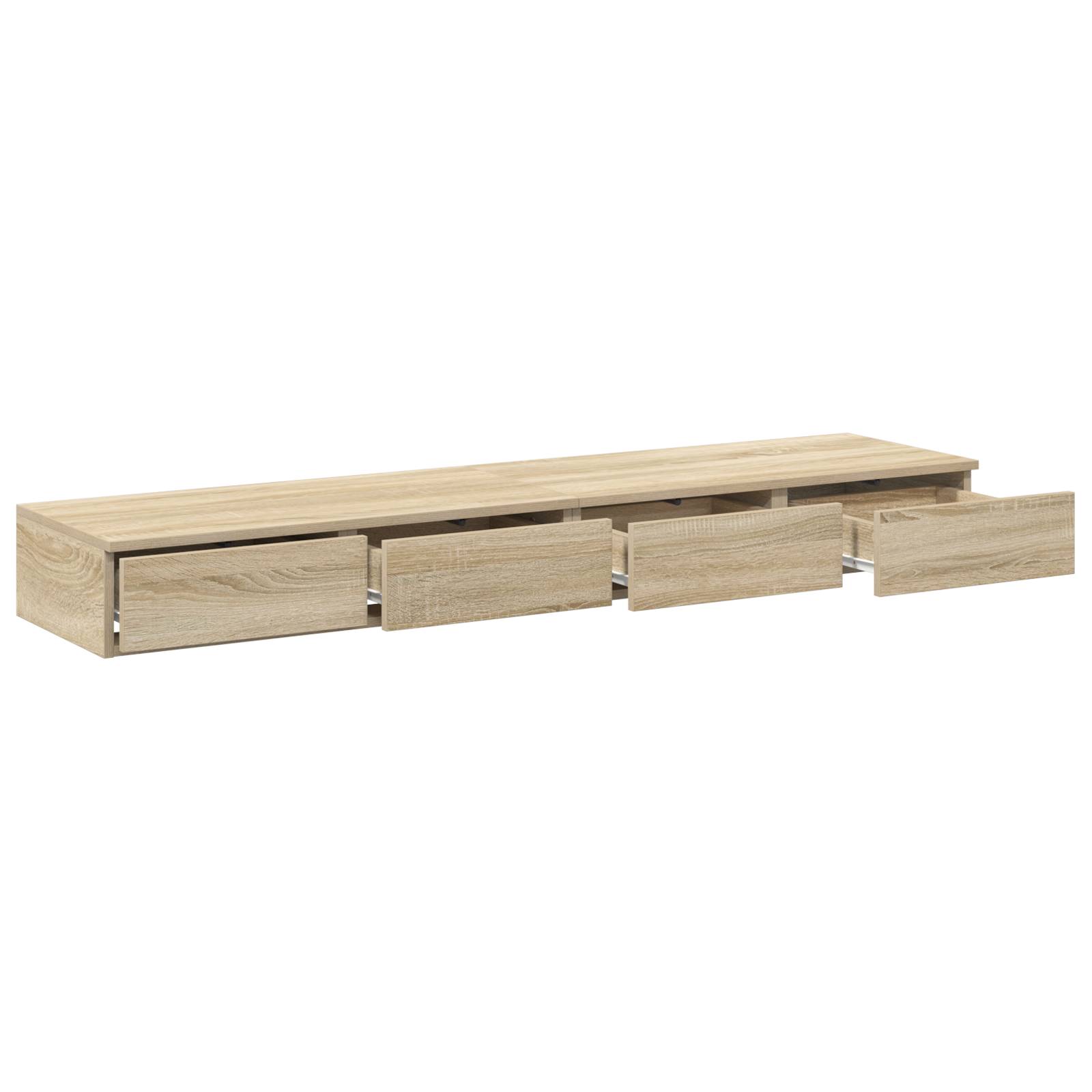 vidaXL Bettkommode Sonoma Eiche 140x36,5x16,5 cm Holzwerkstoff
