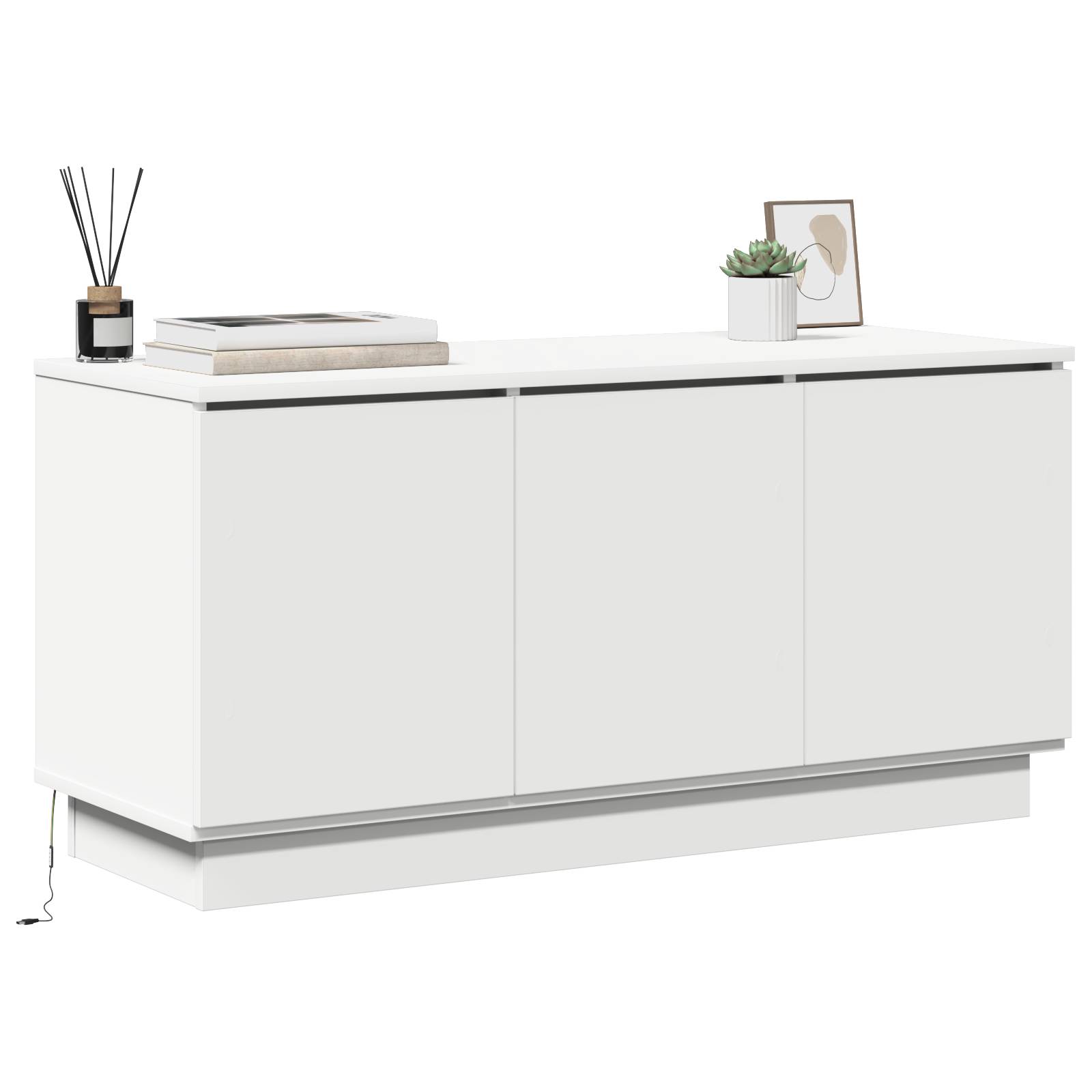 vidaXL TV-Schrank Weiß 100x38x49 cm Holzwerkstoff